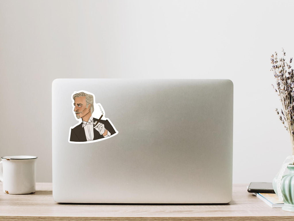 Mr. Robinson Time travel inspired somewhere in time Edwardian 1920s man with a cigarette cigar Vinyl Water-proof Sticker Decal ST038