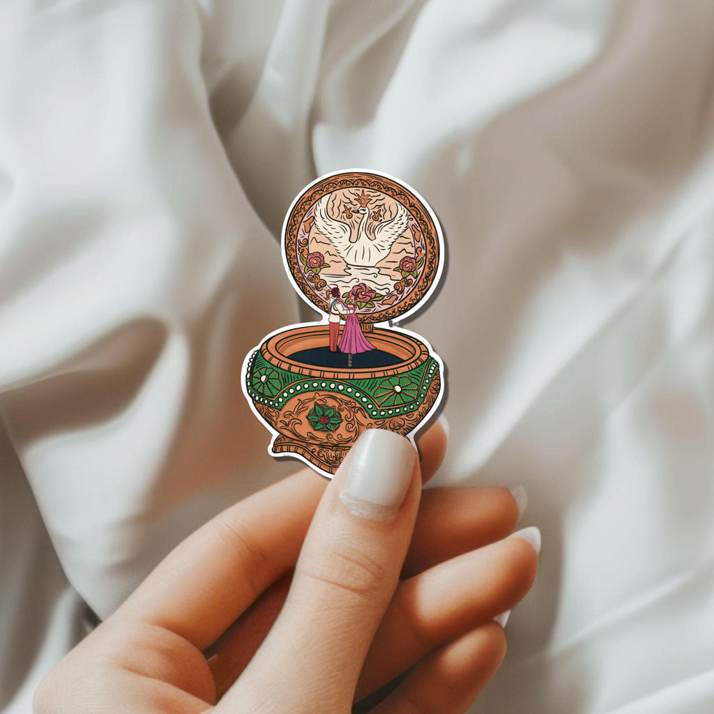 Anastasia Music Box Sticker Illustration Inspired by Together In Paris Music Box Gift for 90s Kids Waterproof Sticker for Kindle Case ST037