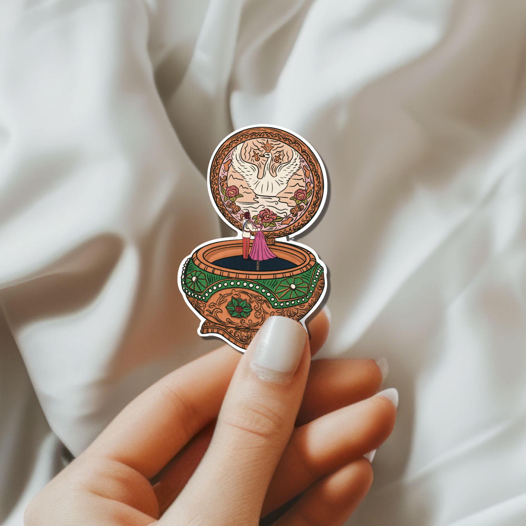 Anastasia Music Box Sticker Illustration Inspired by Together In Paris Music Box Gift for 90s Kids Waterproof Sticker for Kindle Case ST037