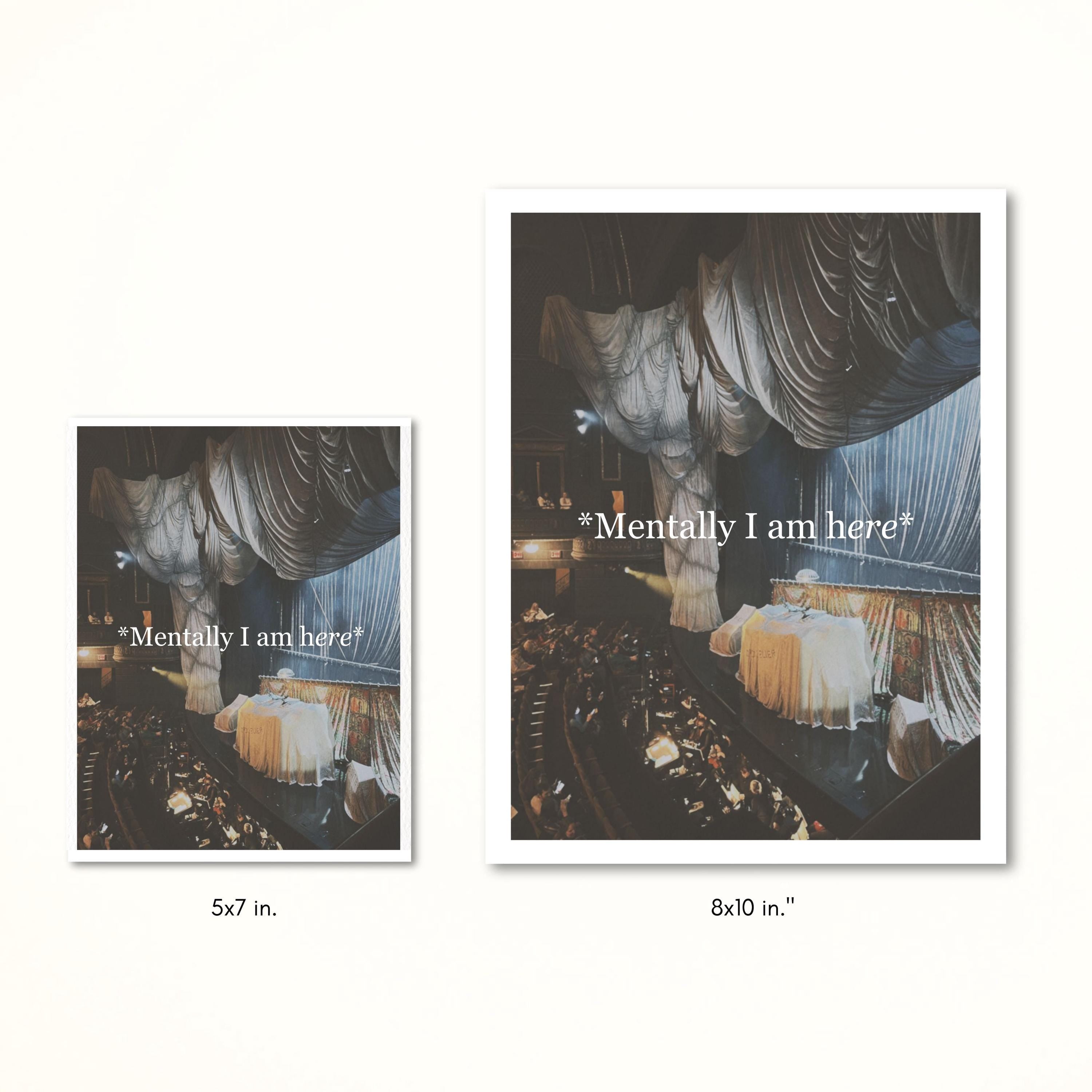 Mentally I Am Here Phantom of the Opera Musical Theater Broadway West End Theatre Gifts for Drama Student Wall Art Gallery Print Majestic