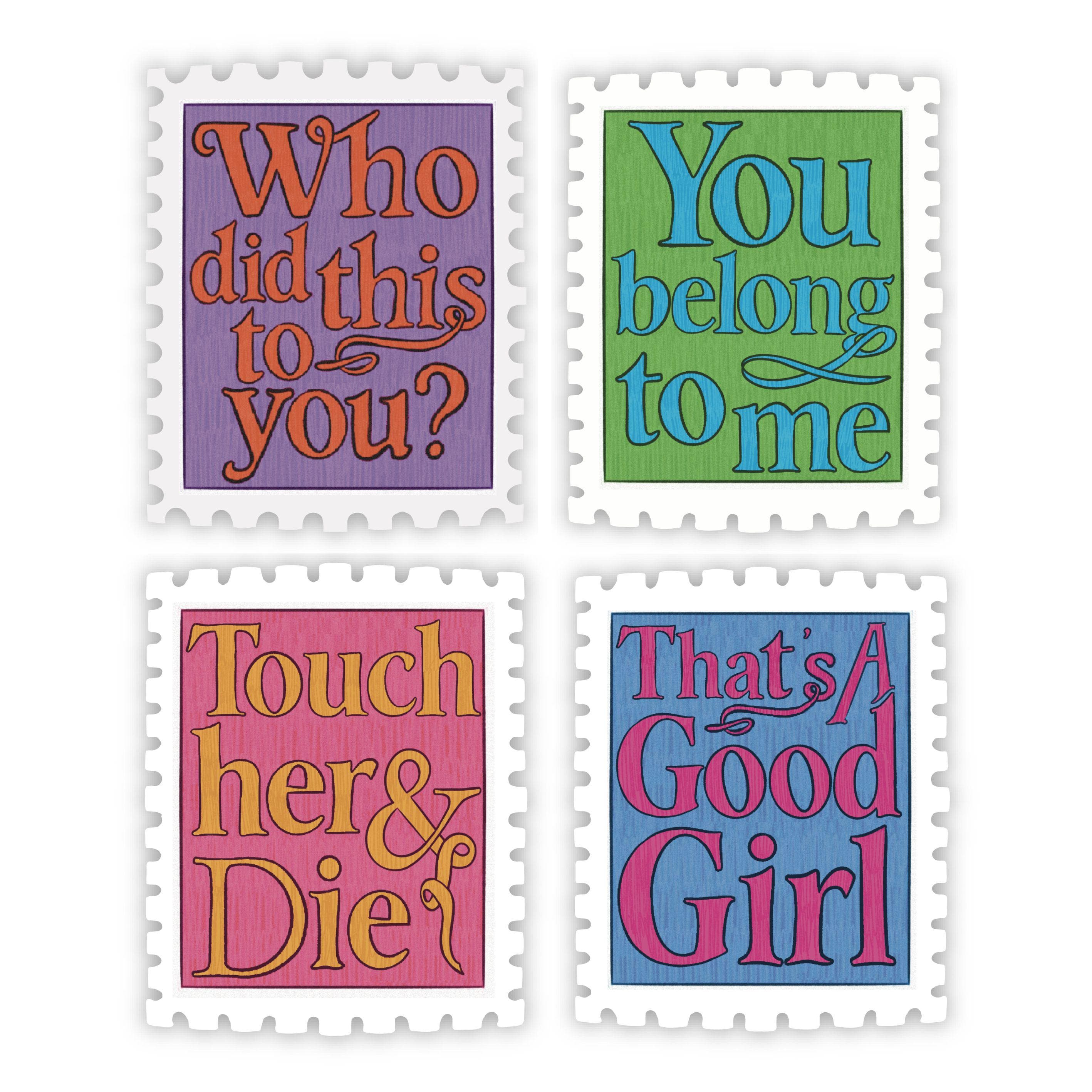 Romance Trope Quote Stamp Stickers: Book Lover Decal Pack