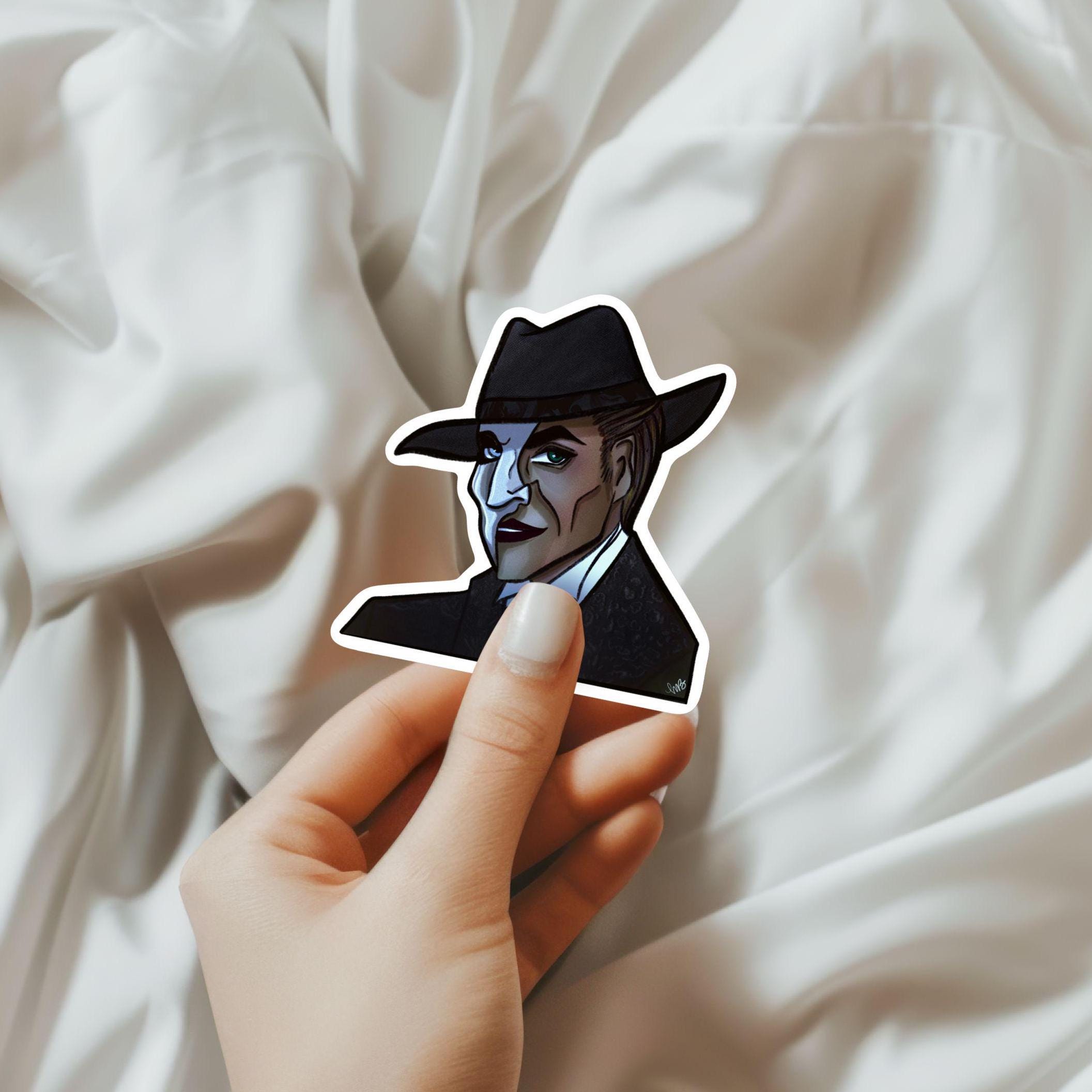 The Phantom Masked Broadway Musical Horror Monster Classic Character Gothic Romance Enemies to Lovers Vinyl Water-proof Sticker Decal ST093