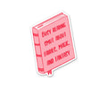 Fantasy Smut Sticker Romance Reader Book Decal Kindle Cover decor for Romantasy Lover Gift Idea for Friend Computer Case Waterproof ST066