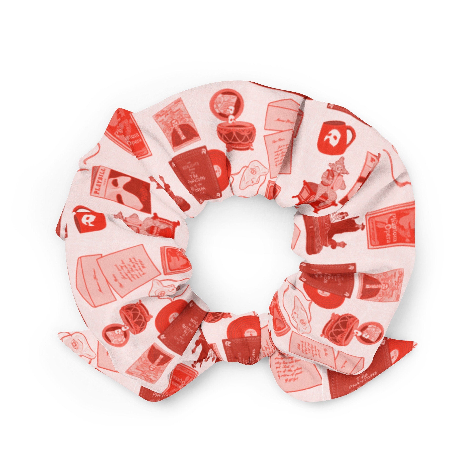 Phantom of the Opera Collection Hair Tie Recycled Material  Scrunchie