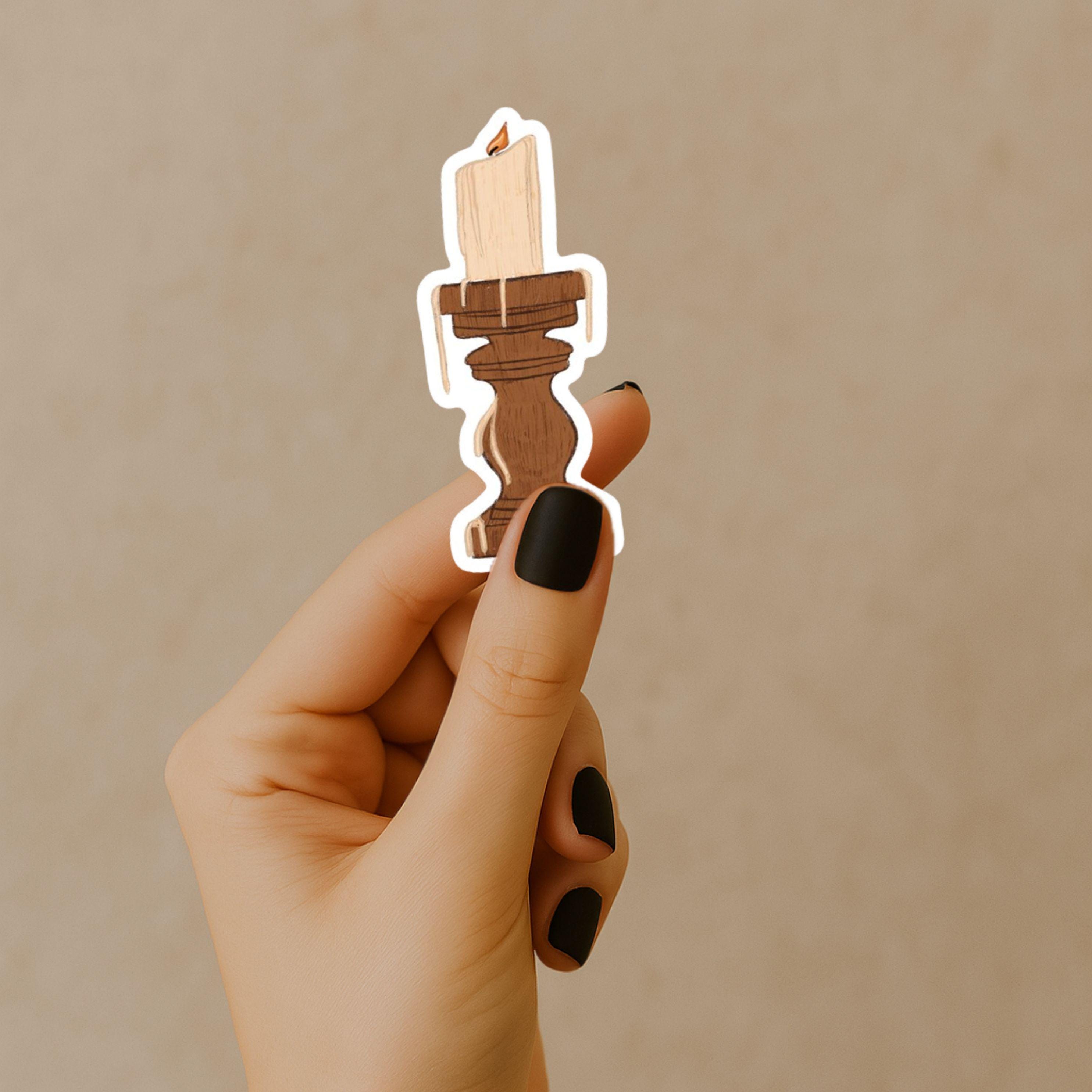 Dripping Candle Sticker  Witchy Aesthetic Waterproof Decal Bookish Cottagecore Dark Academia Vinyl Decal for Laptop Journal Scrapbook ST074