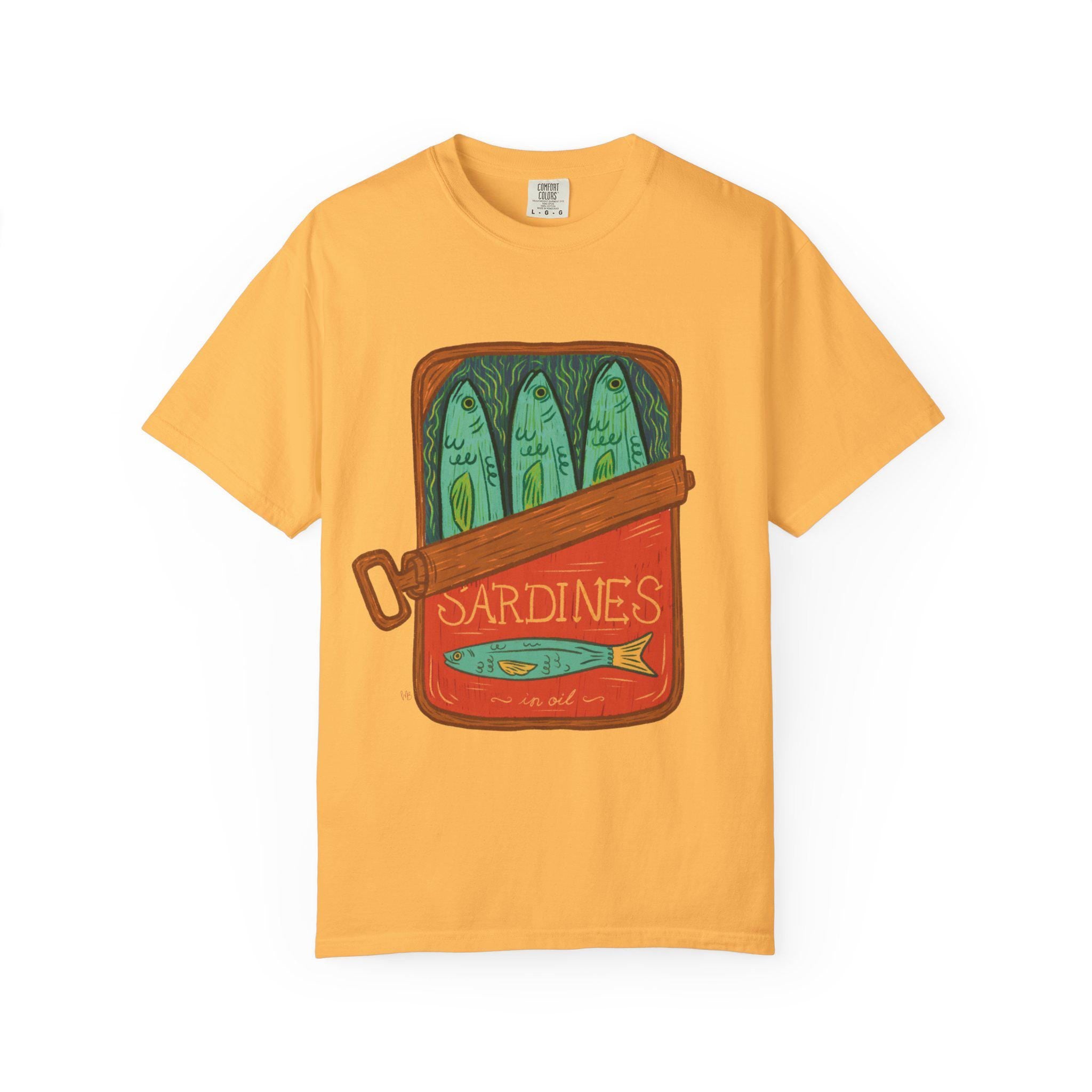 Sardines in a Tin T Shirt | Original Illustration | Fish Artwork