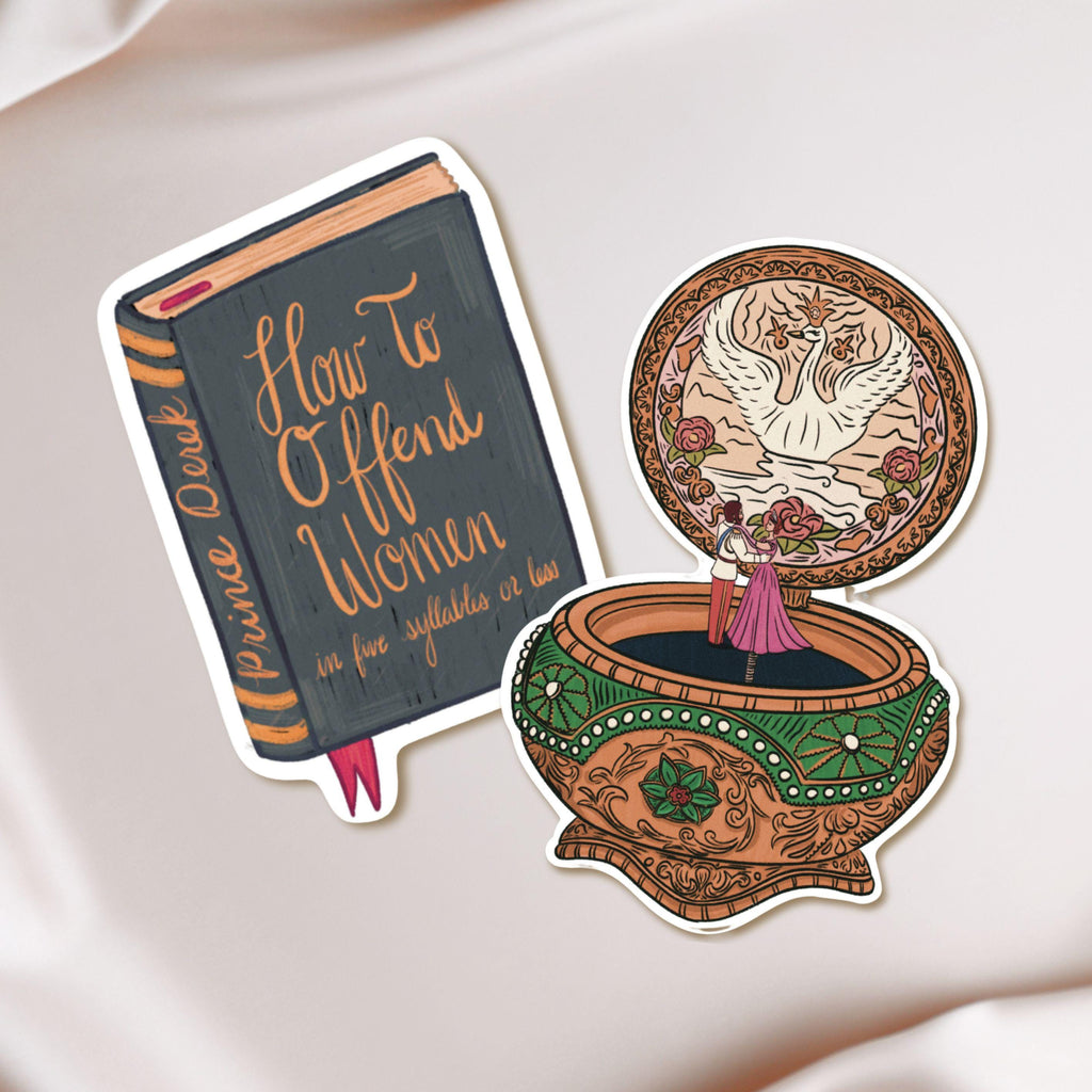 Swan Princess Anastasia Sticker Bundle 90s Animated Musical How To Offend Women and Together In Paris Music Box Decals Gift Idea for Fans