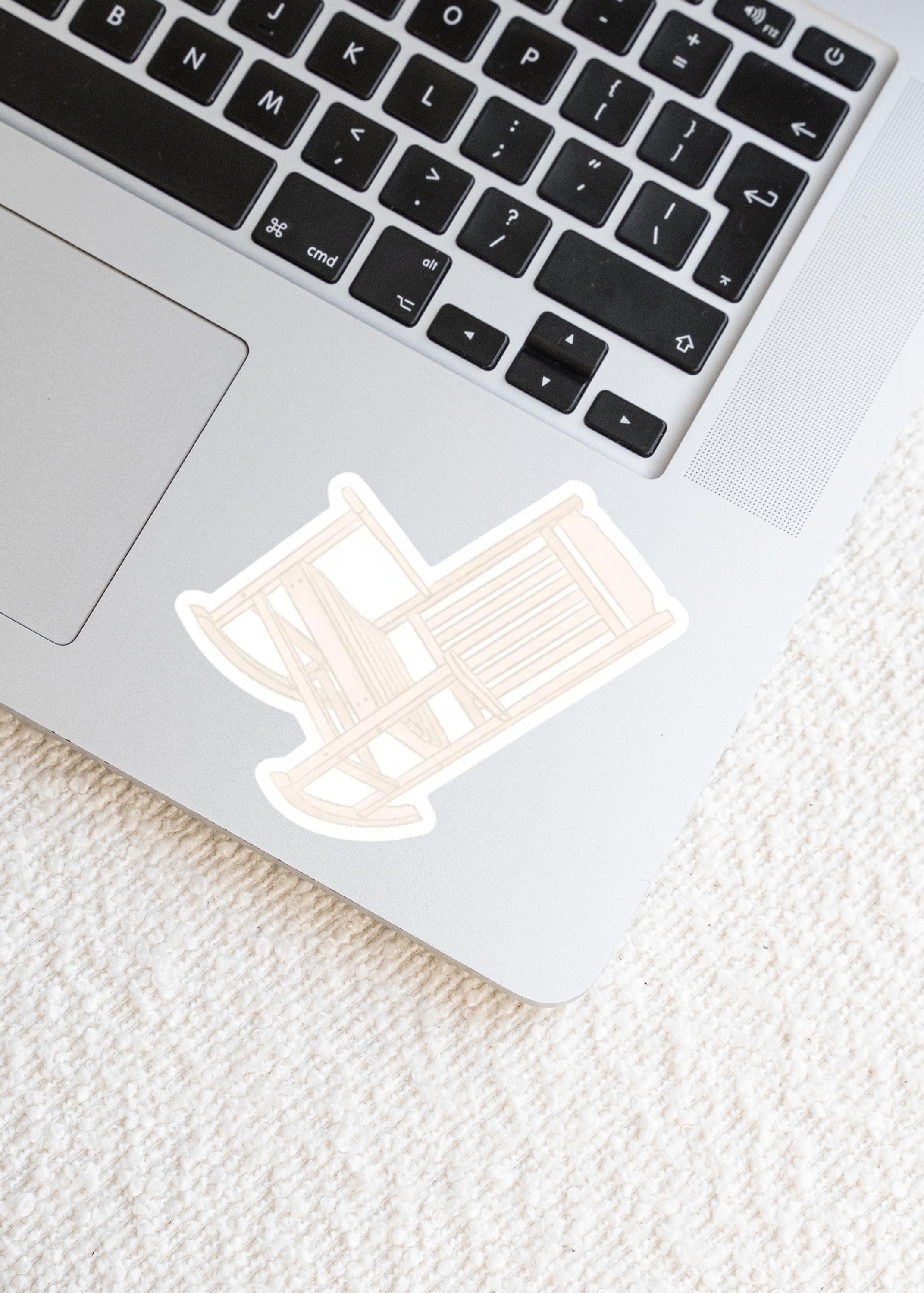 Rustic Rocking Chair Sticker Minimalist Porch Rocker Illustration for Journals Scrapbooking Southern Aesthetic Cozy Country Decor Vibe ST063