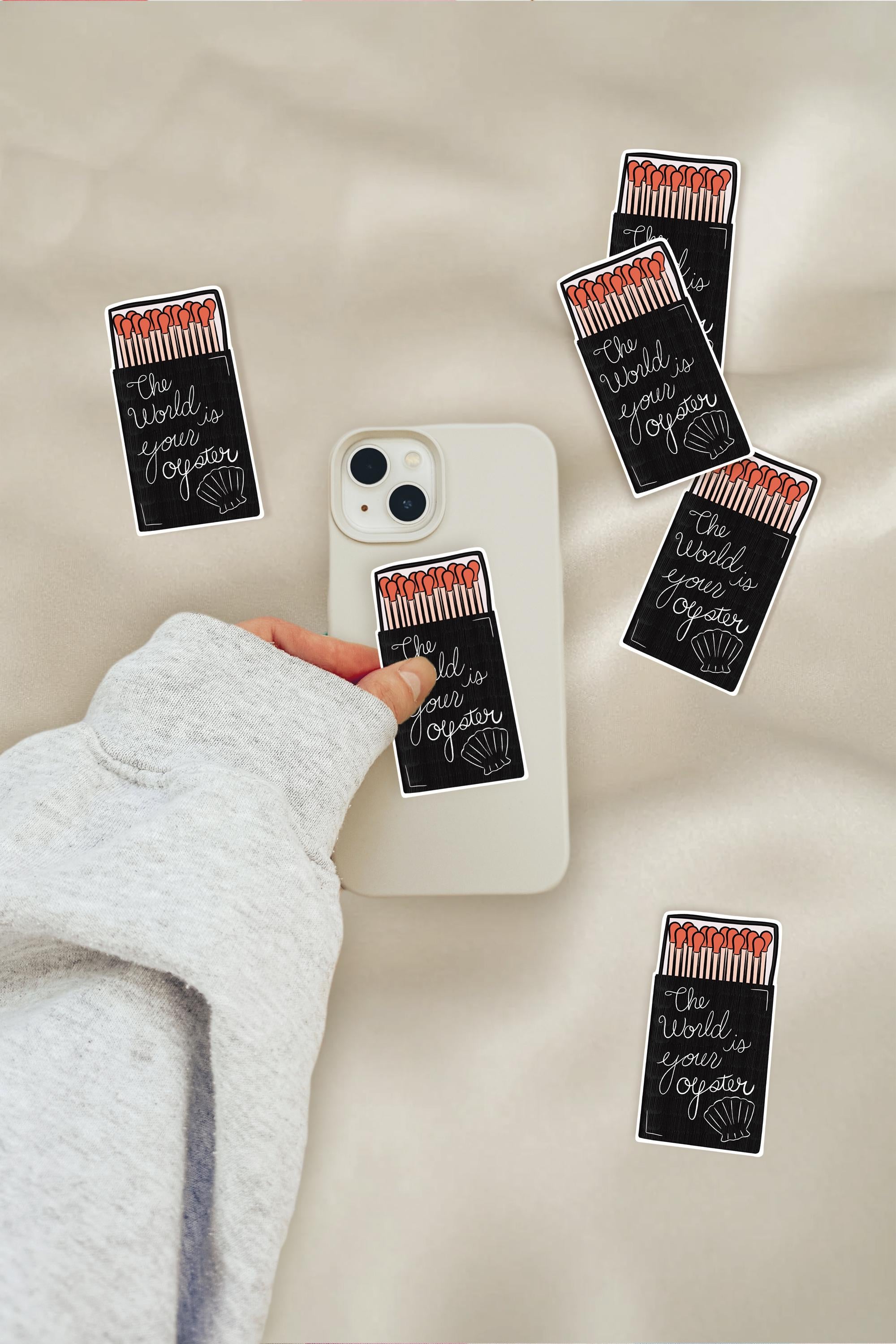 The World is Your Oyster Matchbook Sticker for Kindle Cover Decal Laptop Case Decor Gift Idea for Senior Grad 2025 Positive Future ST120