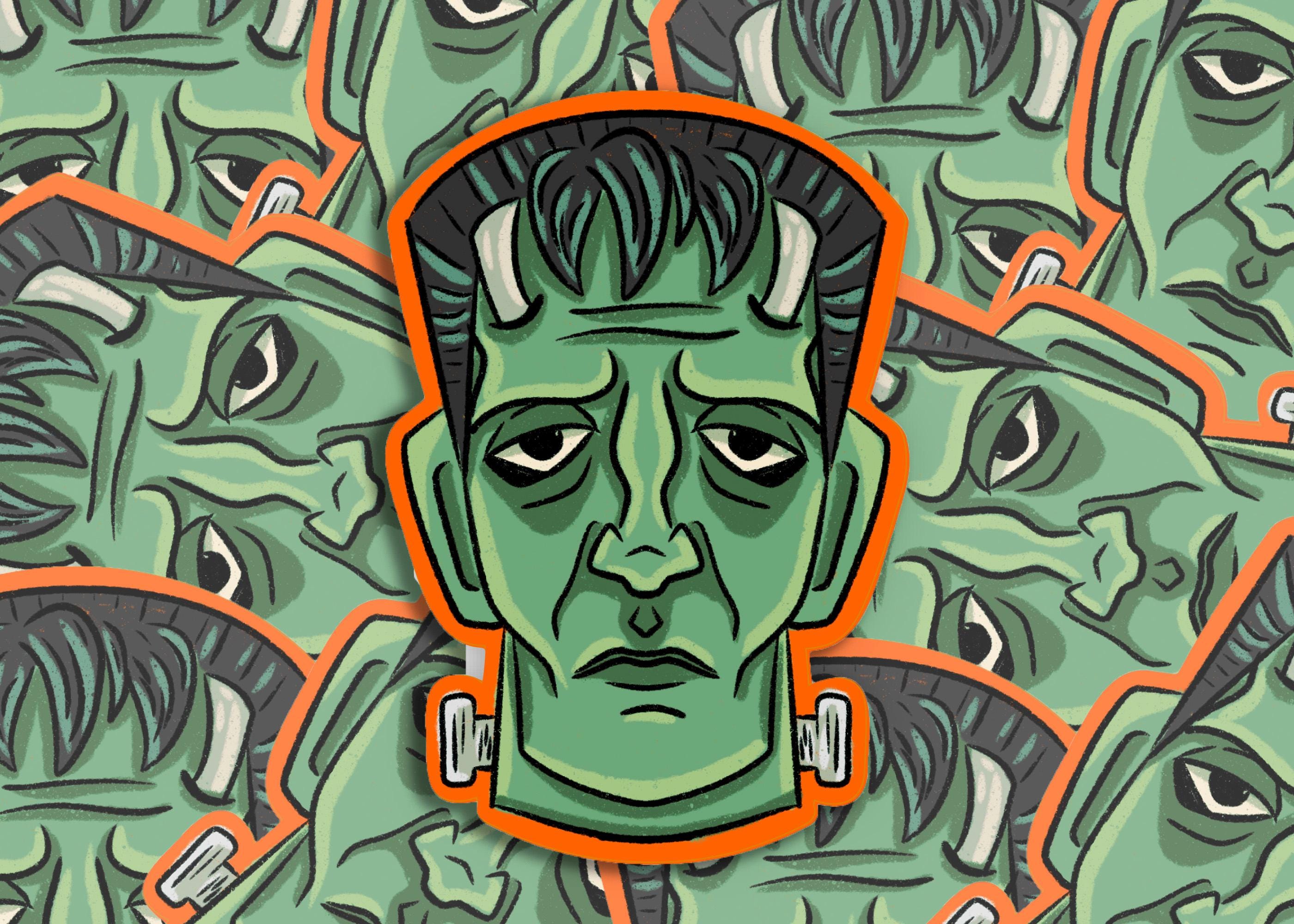 The Monster of Frankenstein Sticker