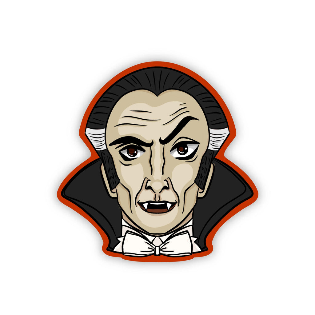 Dracula Vampire Sticker: Illustrated Halloween Vinyl Decal ST150