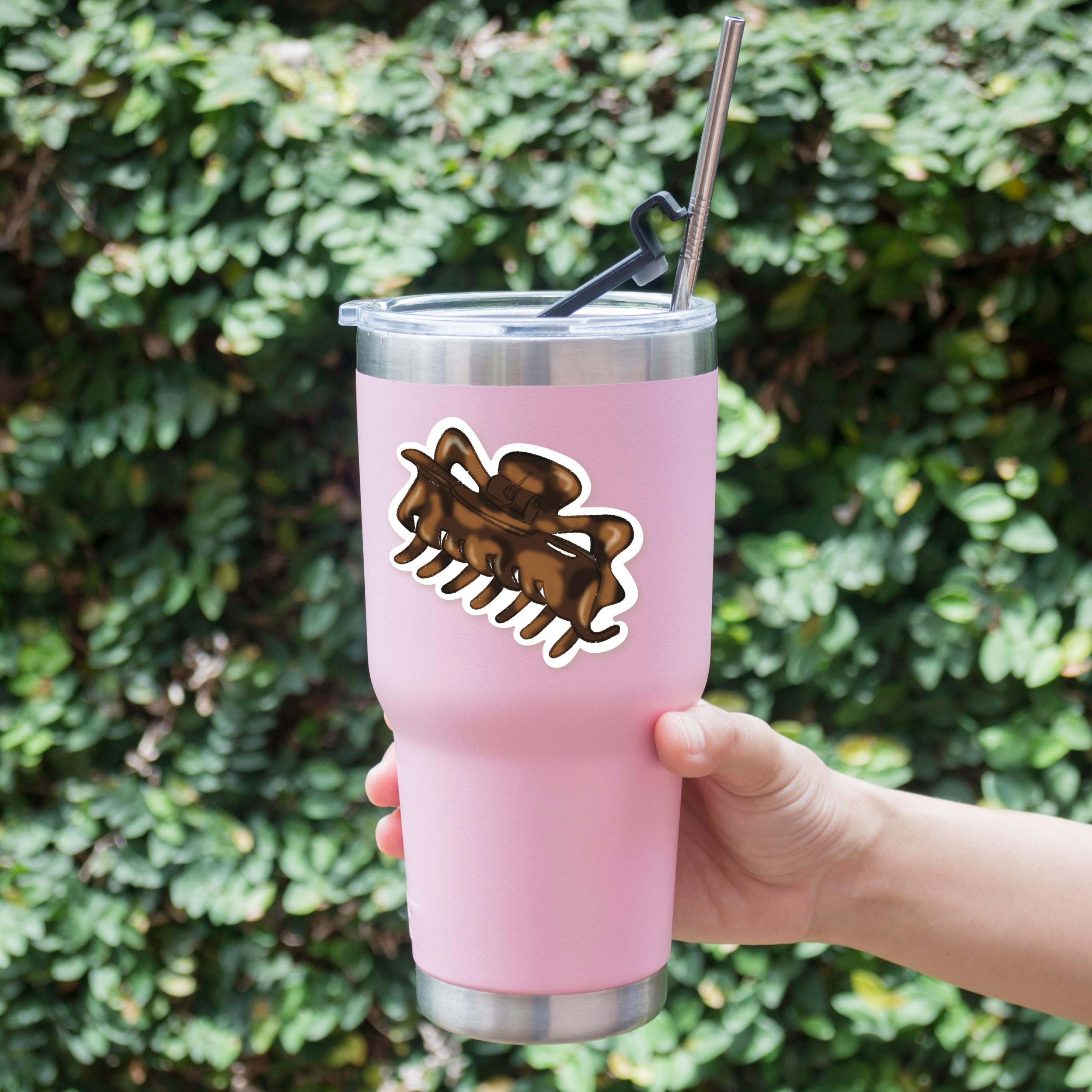 Tortoise Shell Hair Claw Clip Sticker Chic Minimalist Vinyl Decal Luxury Aesthetic Laptop Kindle Decor Fashion Icon Old Money Style ST123