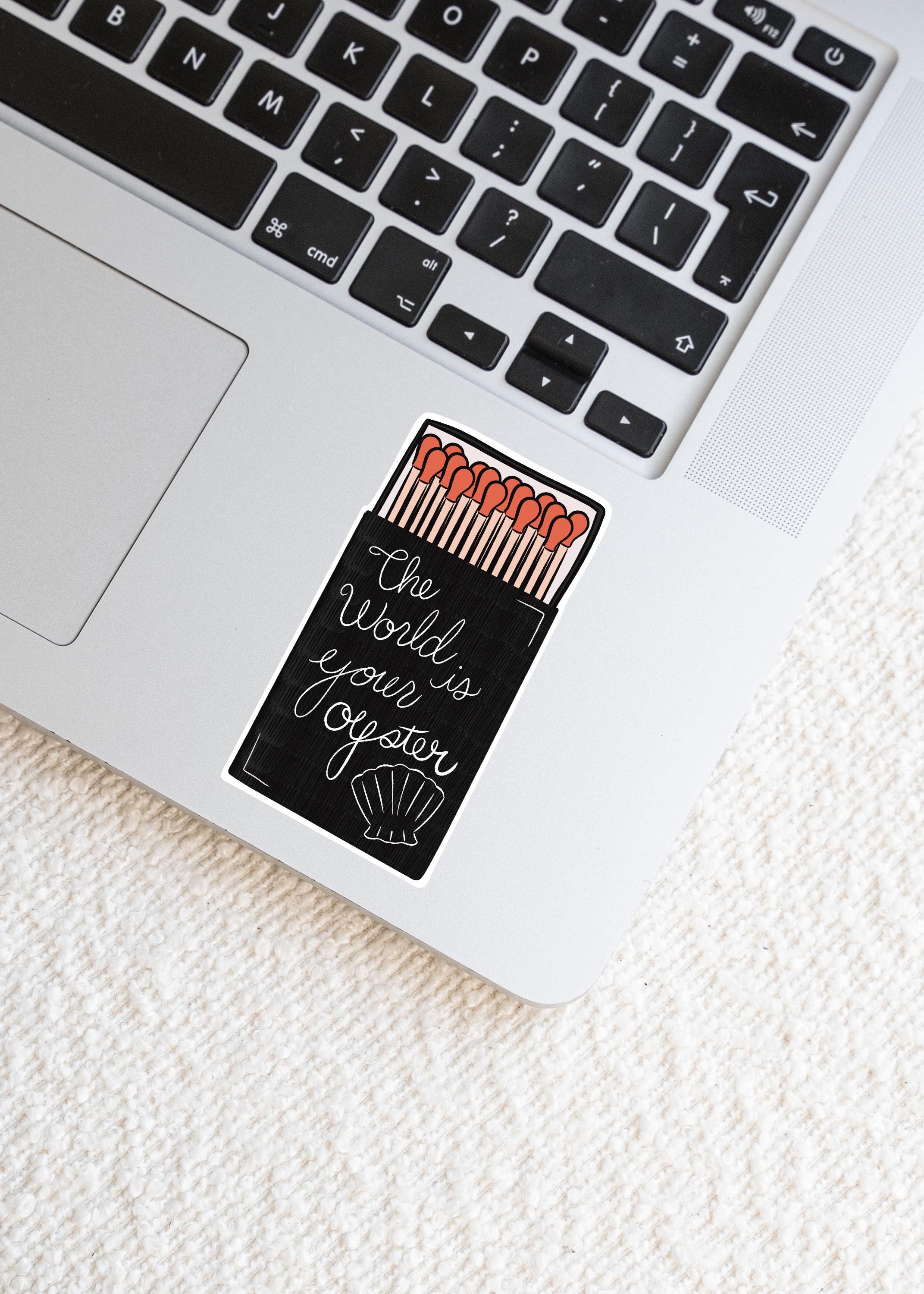 The World is Your Oyster Matchbook Sticker for Kindle Cover Decal Laptop Case Decor Gift Idea for Friend Cute Phrase Illustration Art ST120