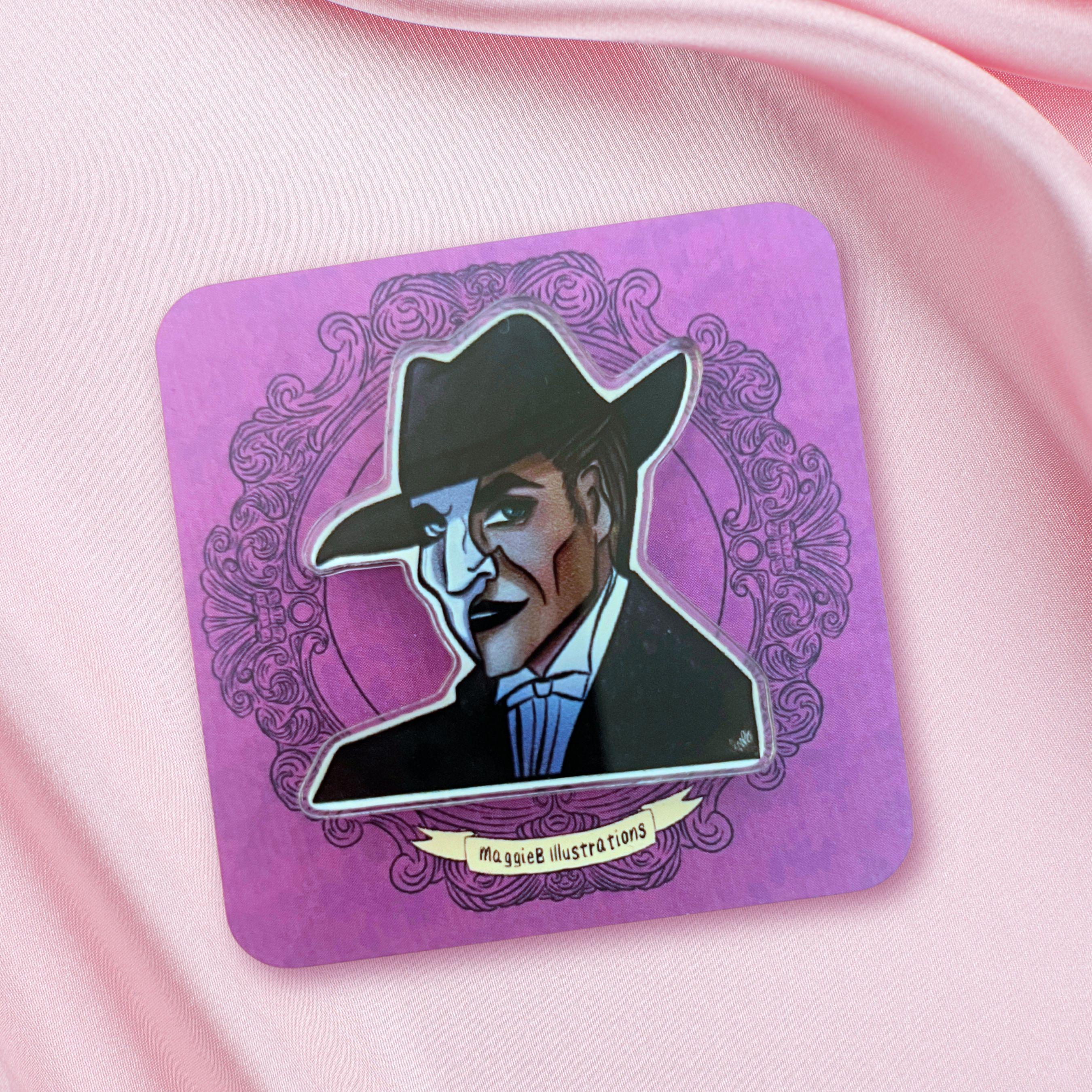 Phantom of the Opera Acrylic Pin: Broadway Musical Theatre Gift