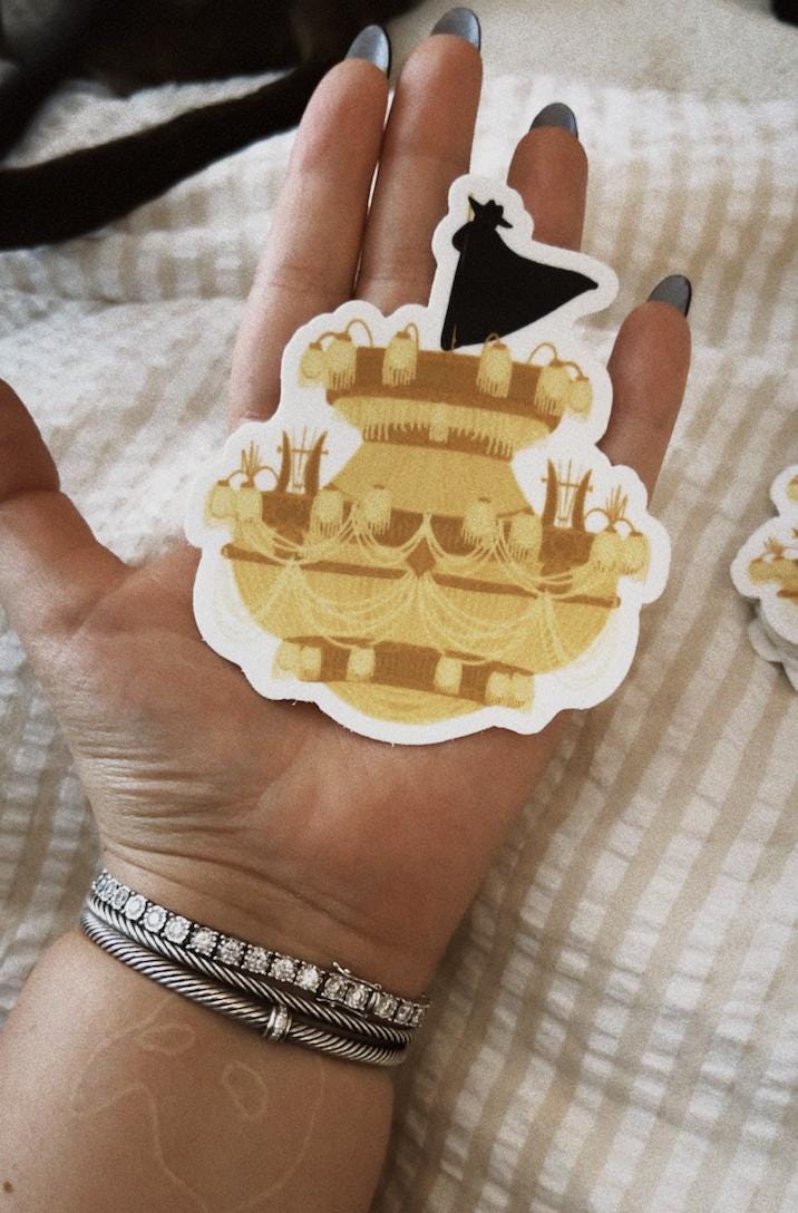 Phantom on the Chandelier Sticker Phantom of the Opera Horror Romance Musical Story Book Illustration Vinyl Water-proof Sticker Decal ST099