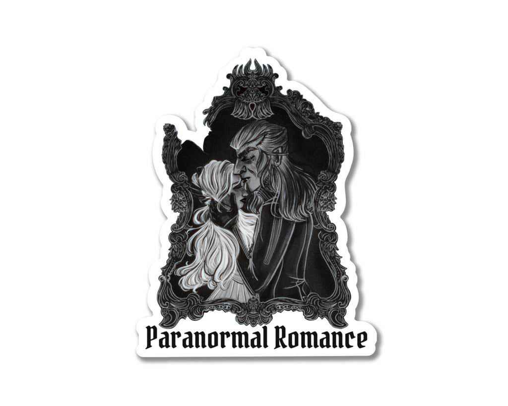 Paranormal Romance Couple Illustration Black and White kindle cover monster fairy fan vampire phantom Vinyl Water-proof Sticker Decal ST041