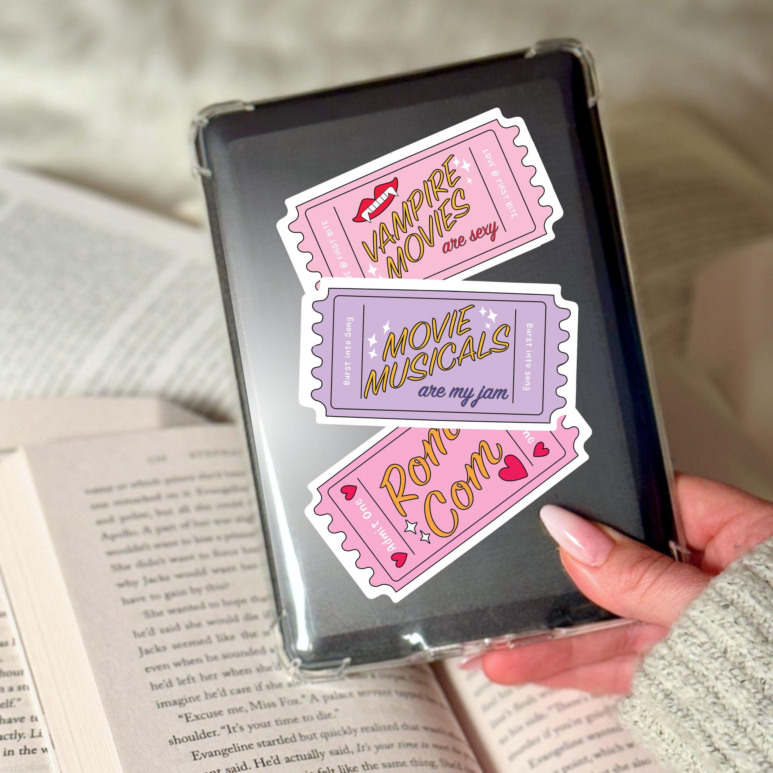 Movie Musicals Sticker Purple Ticket Stub for Musical Fans Purple Decal Computer Laptop Decor for Kindle Case Broadway Fan Gift Idea ST017