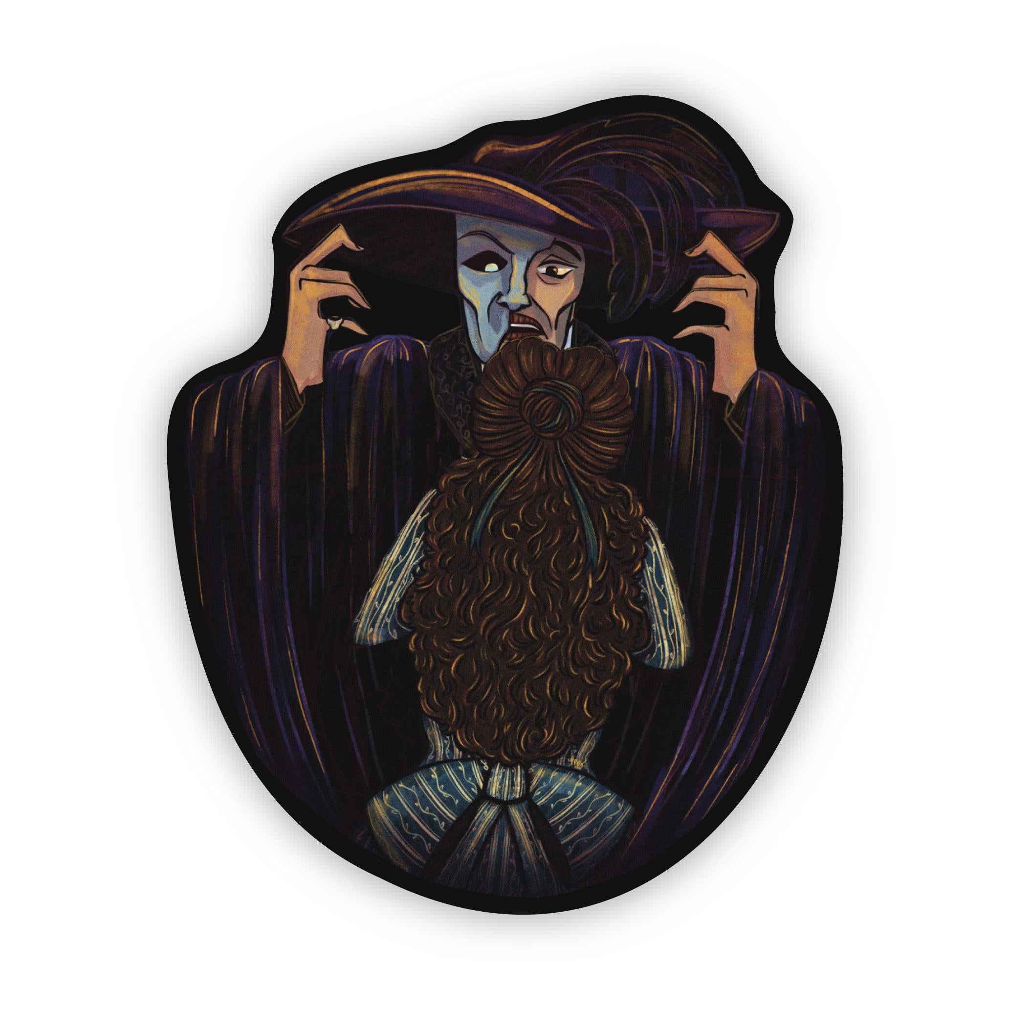 Phantom of the Opera Sticker: Gothic Romance Fanart, Waterproof Vinyl