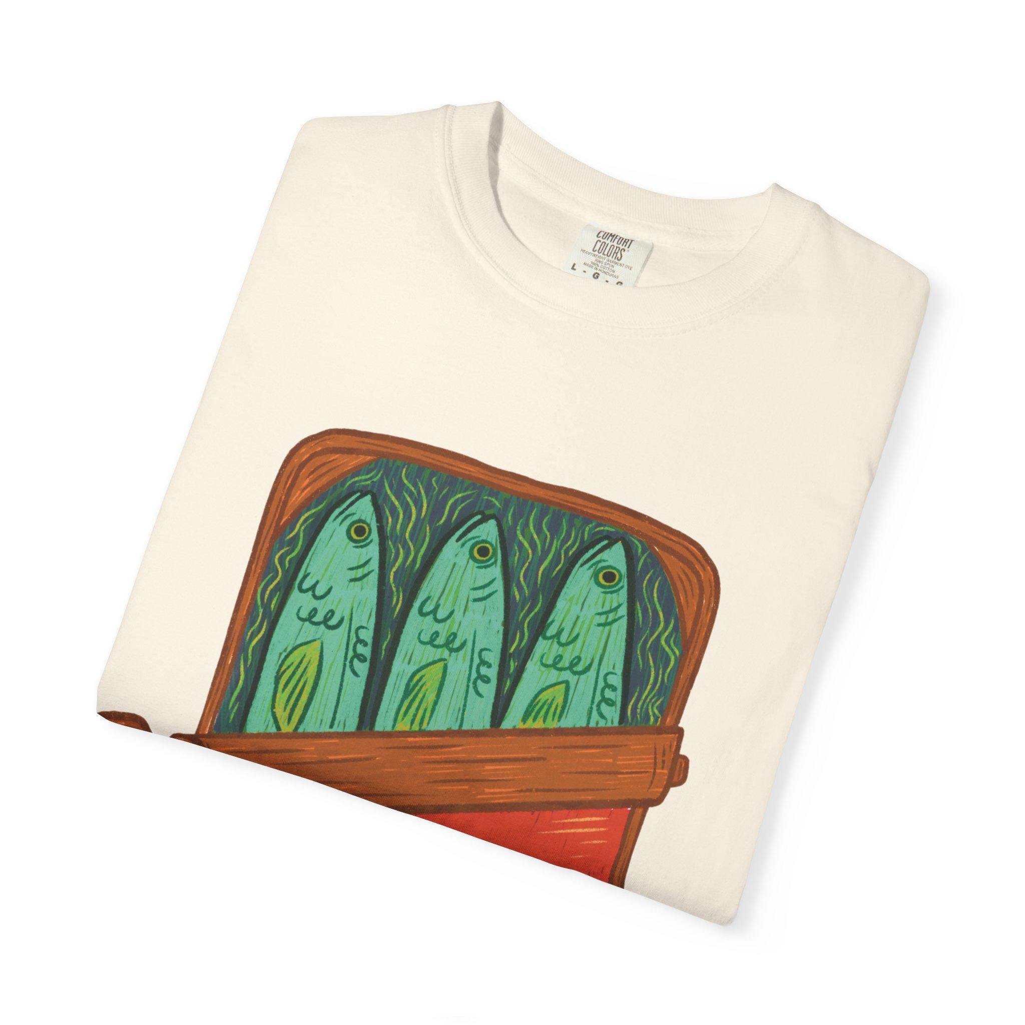 Sardines in a Tin T Shirt | Original Illustration | Fish Artwork