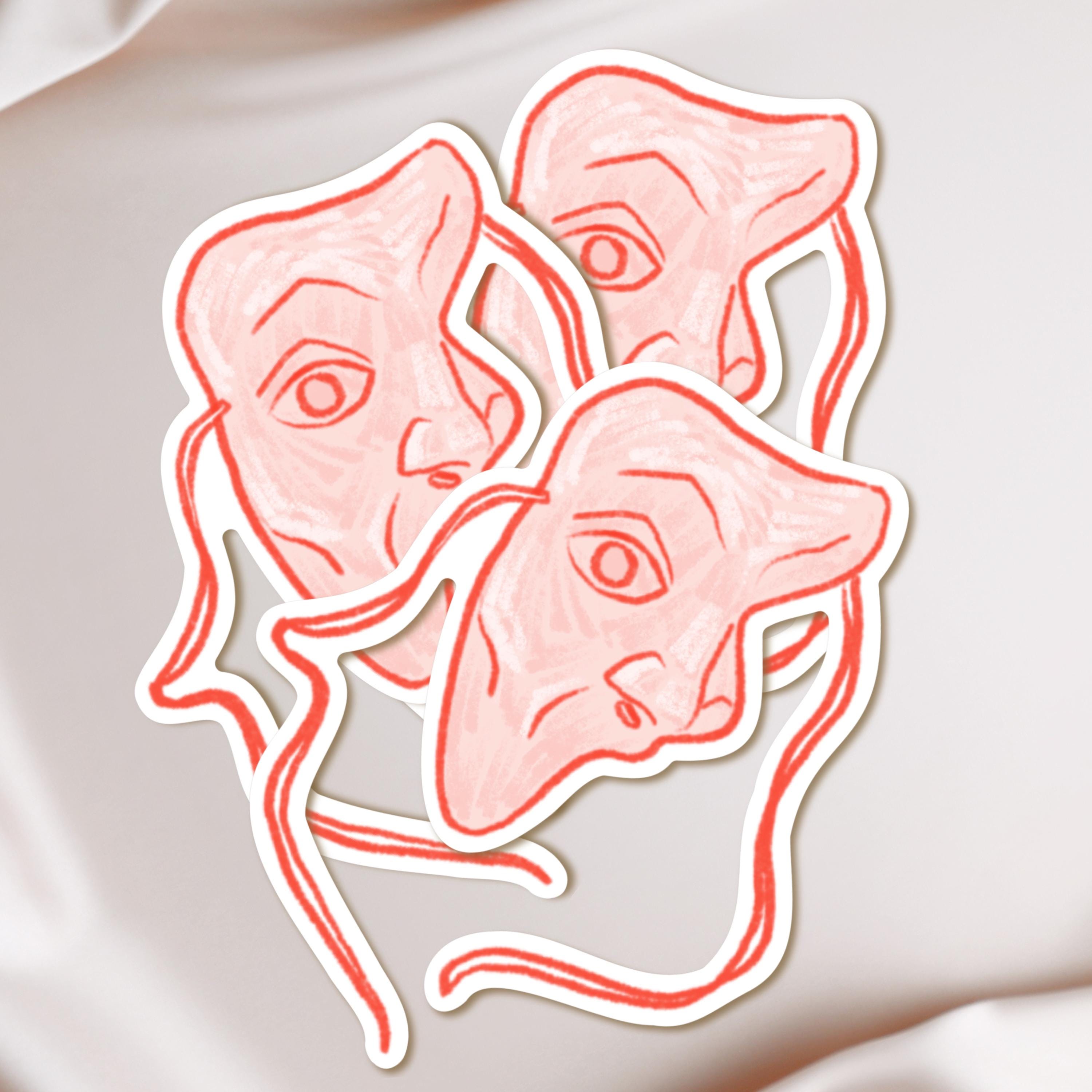 Phantom Mask Sticker: Red Broadway Musical Theater Gift