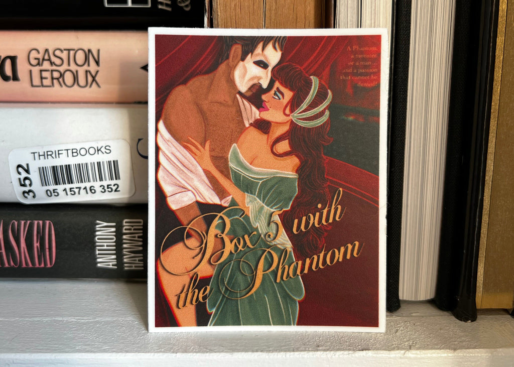 Spicy Romance Novel Book Cover Phantom of the Opera Inspired Vinyl Water-proof Sticker Decal ST002