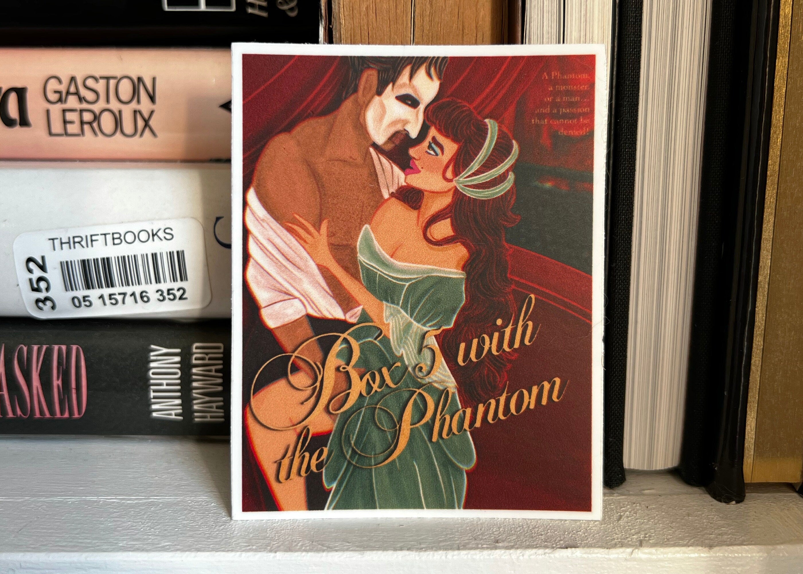 Spicy Romance Novel Book Cover Phantom of the Opera Inspired Vinyl Water-proof Sticker Decal ST002
