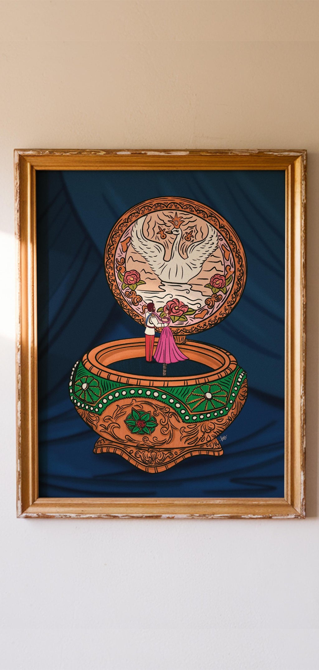 Anastasia Music Box Instant Art Print Download Inspired by Together In Paris Music Box Gift for 90s Kid Home Decor Gallery Wall Illustration