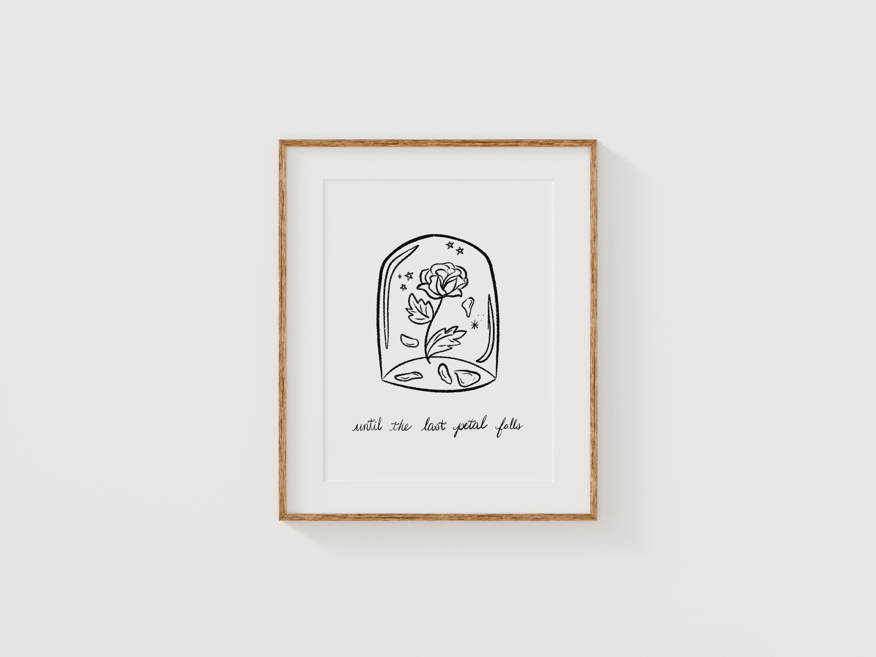 Enchanted Rose Print: Dark Academia Fairy Tale Art (Digital Download 5x7-16x20in JPEG )