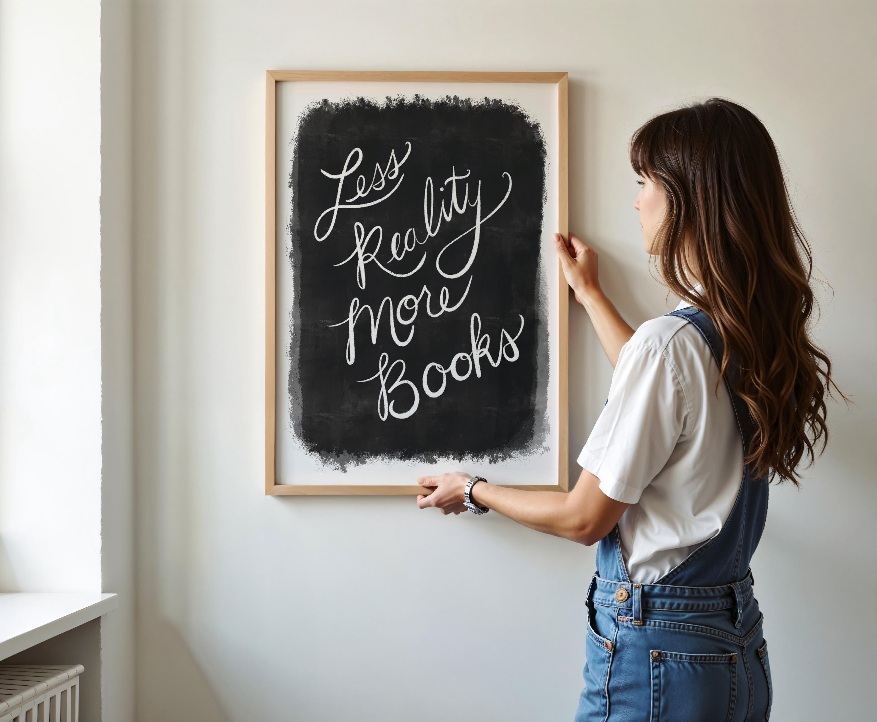 More Books Art Print Instant Download Gallery Wall Art for Bookish Aesthetic Home Decor for Library Humorous Artwork for Reader Gift Idea