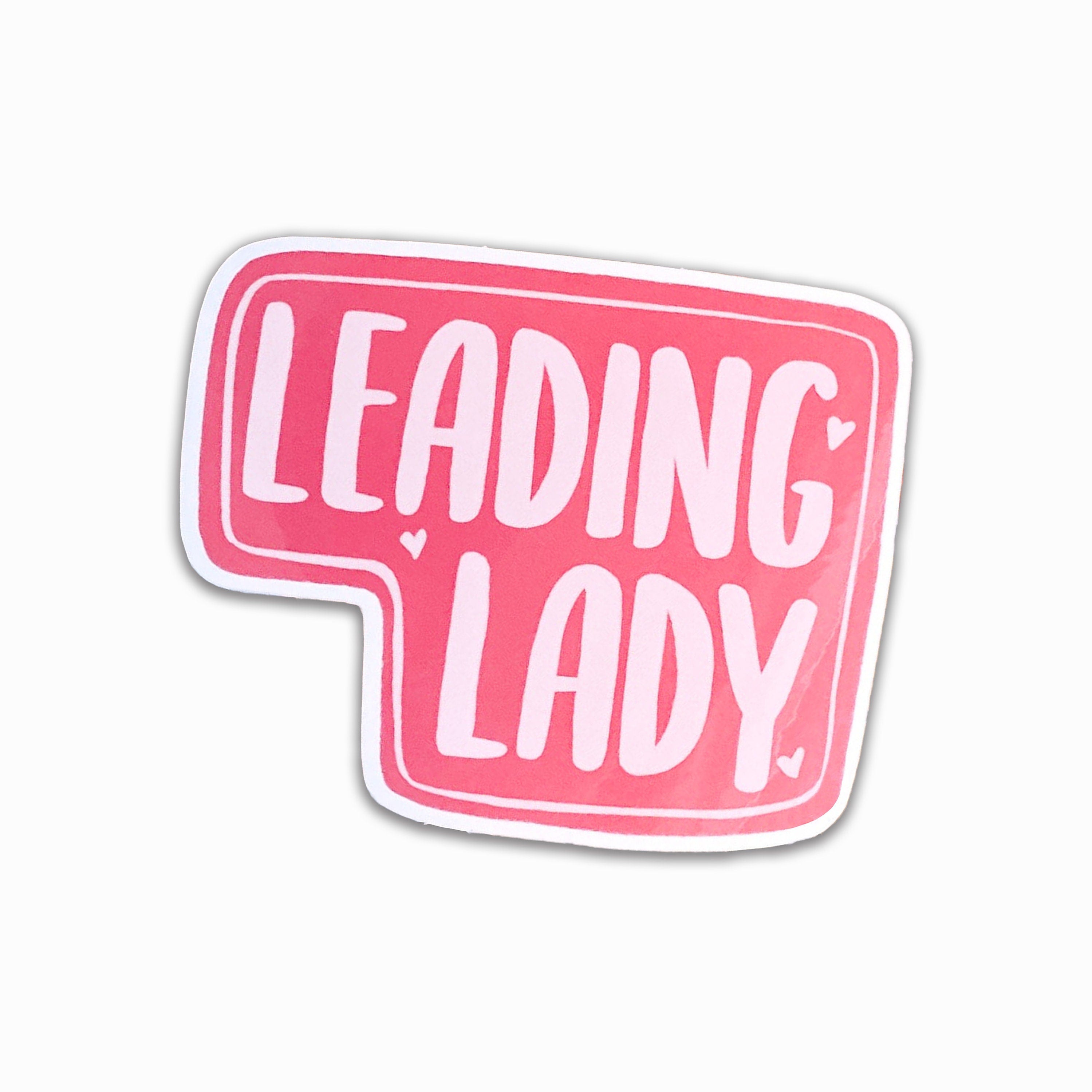 Pink Leading Lady Sticker Girl Power Theater Sticker Gift For Her Female Empowerment Sticker Drama Club Live Stage Performer Decal ST006