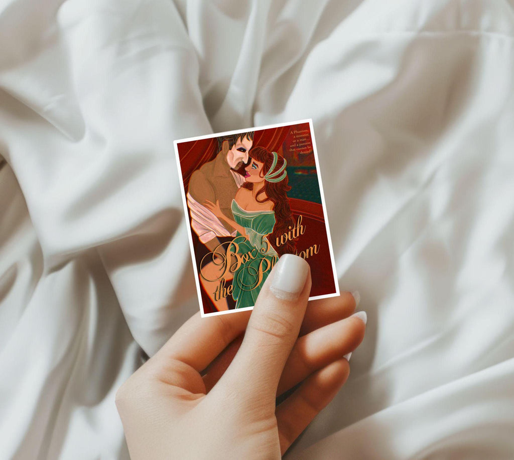 Spicy Romance Novel Book Cover Phantom of the Opera Inspired Vinyl Water-proof Sticker Decal ST002