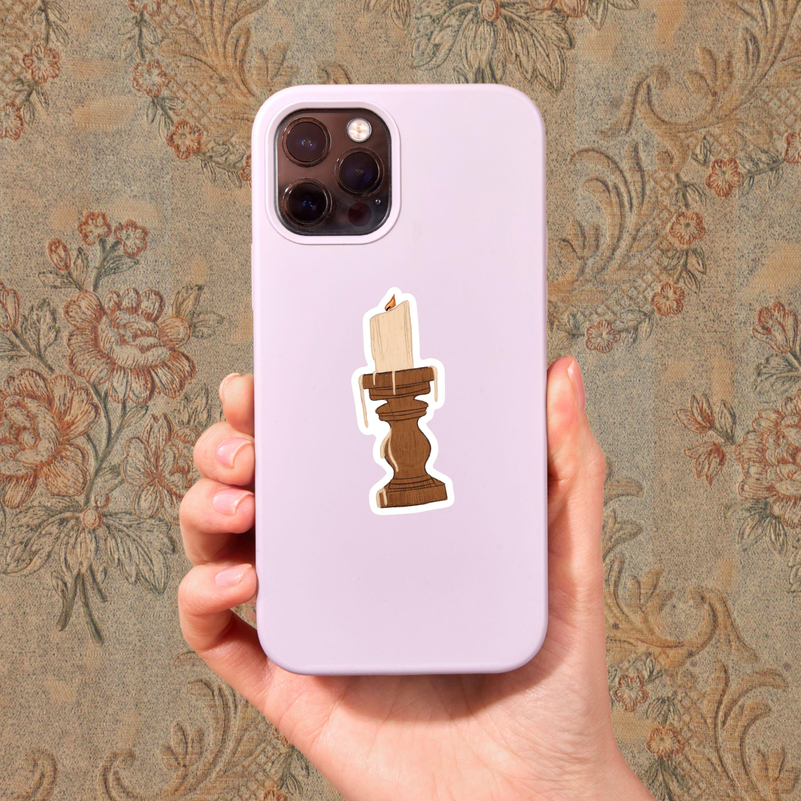 Rustic Dripping Candle Sticker Cozy Aesthetic Gothic Wax Candle Decal Cottagecore Dark Academia Waterproof Sticker for Laptop Journal ST074