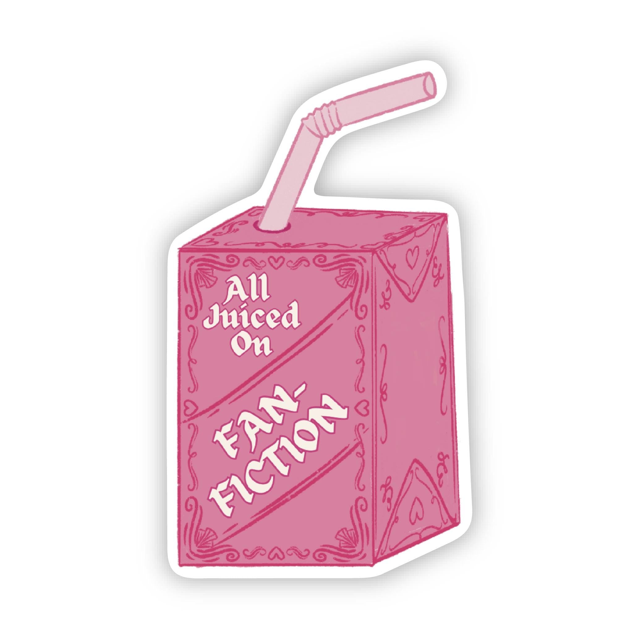 FanFiction Pink Juice Box Sticker