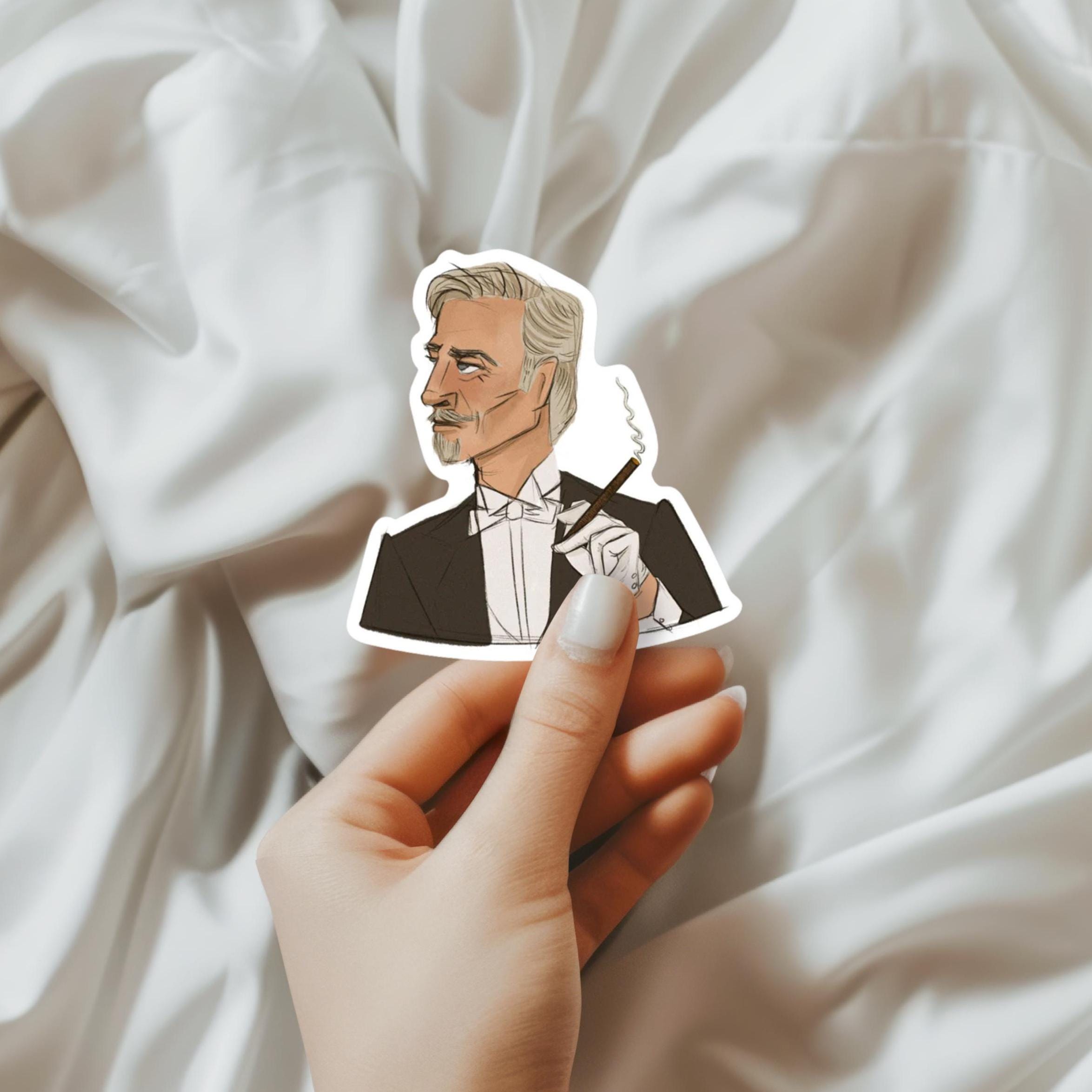 Mr. Robinson Time travel inspired somewhere in time Edwardian 1920s man with a cigarette cigar Vinyl Water-proof Sticker Decal ST038