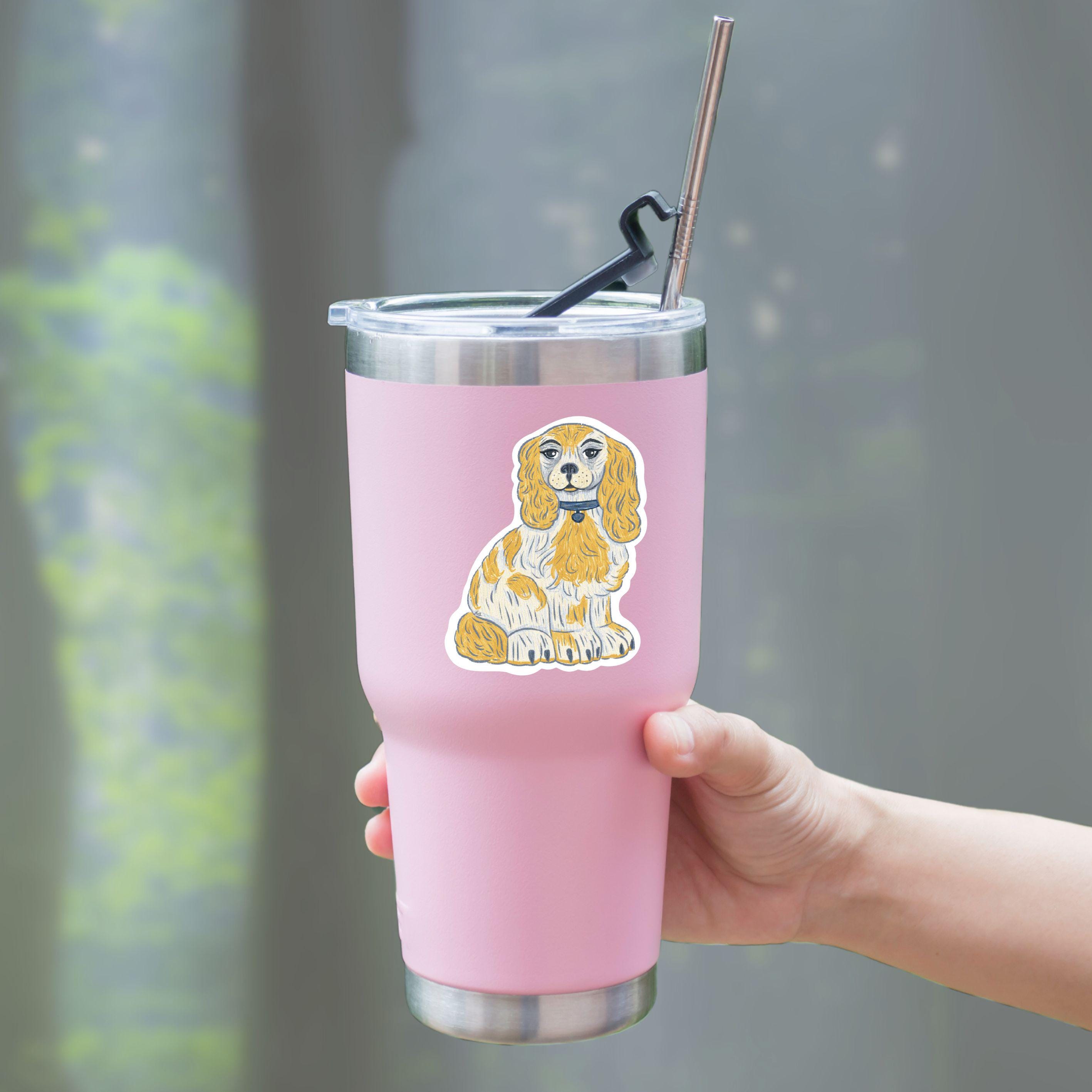 Staffordshire Dog Sticker: Nostalgic Home Decor, Illustrated Artwork Waterproof Vinyl Decal ST004