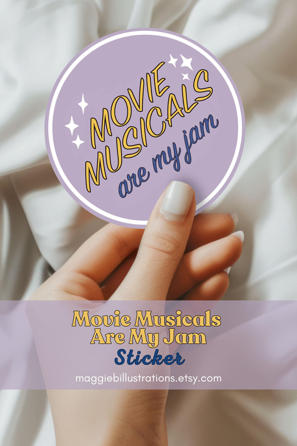 Movie Musicals Are My Jam Sticker for Film Fans of Broadway Show Theater Goer Decal Gift Idea for Her Best Friend Laptop Kindle Cover ST118