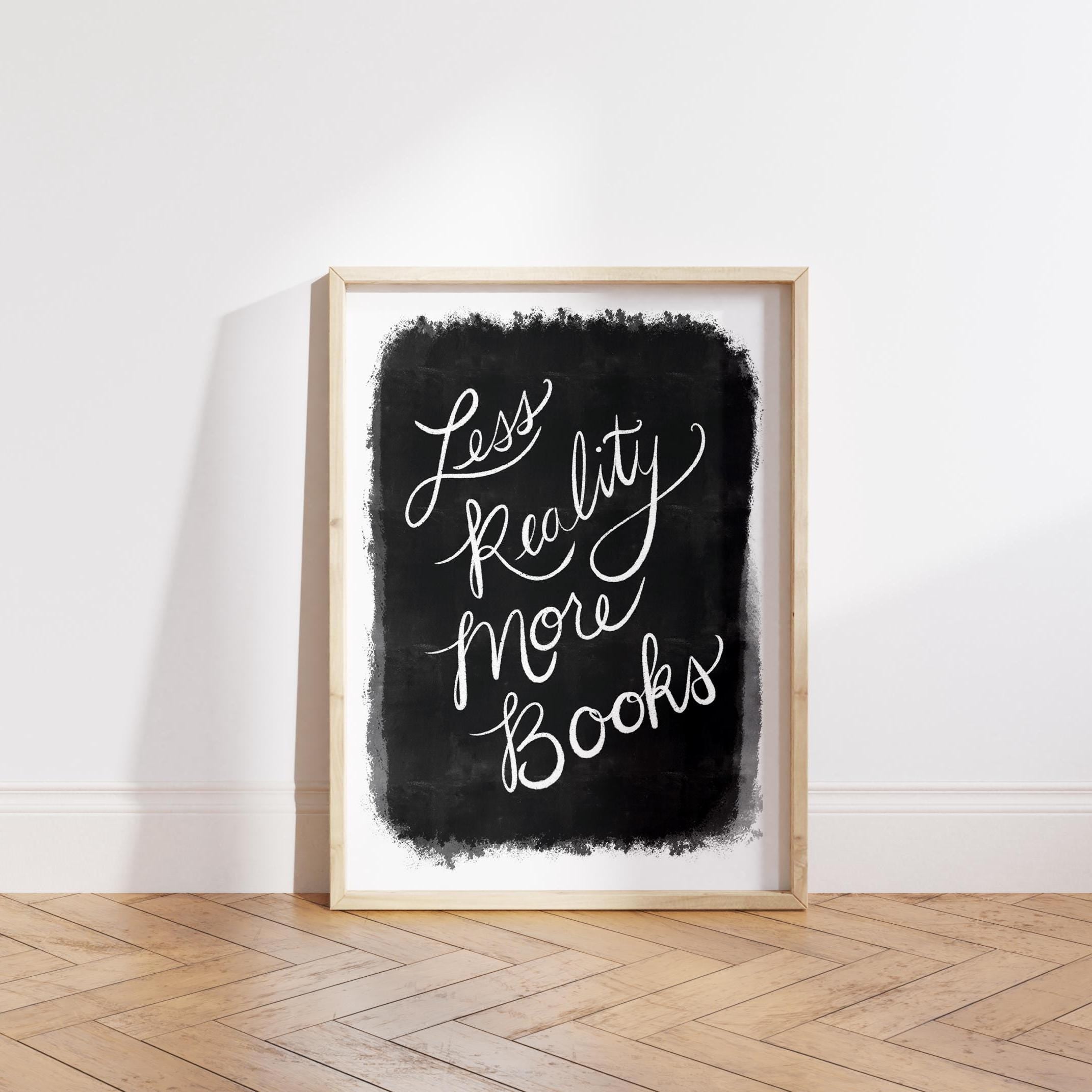 More Books Art Print Instant Download Gallery Wall Art for Bookish Aesthetic Home Decor for Library Humorous Artwork for Reader Gift Idea