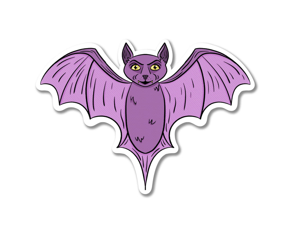 Purple Bat Horror Cute Spooky Halloween Cryptid Vampire Matte Vinyl Sticker Decal Creature of the Night Collection ST057
