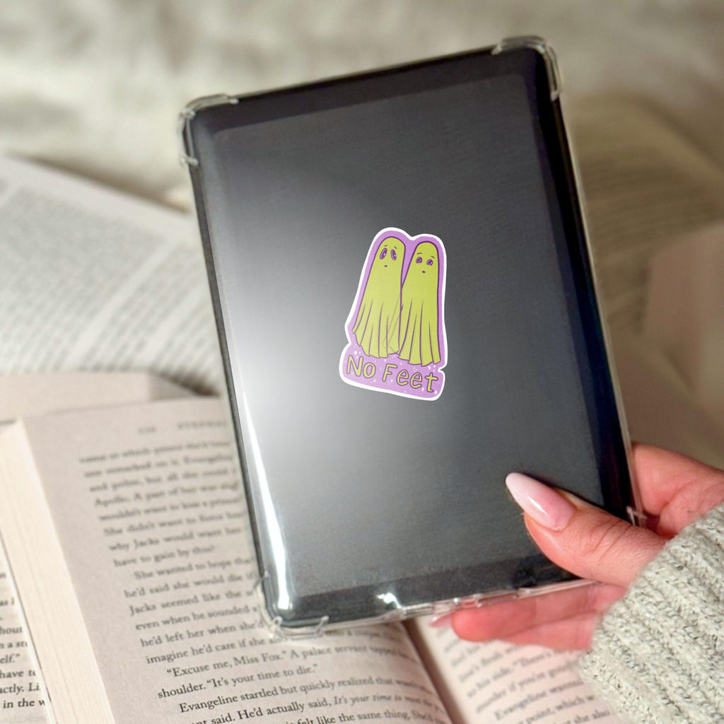 No Feet Ghost Sticker Beetlejuice Inspired Matte Vinyl Decal for Laptop Water Bottle or Journal Funny Spooky Quote for Horror Fans ST020