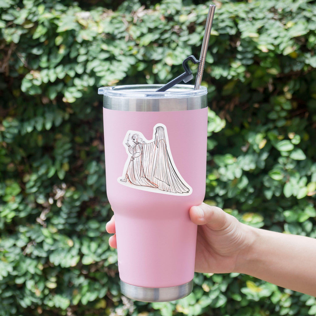 Paranormal Romance Sticker Gothic Ghost Couple Art The Guardian Original Characters Dark Academia Aesthetic Sticker Notebooks Laptop ST011