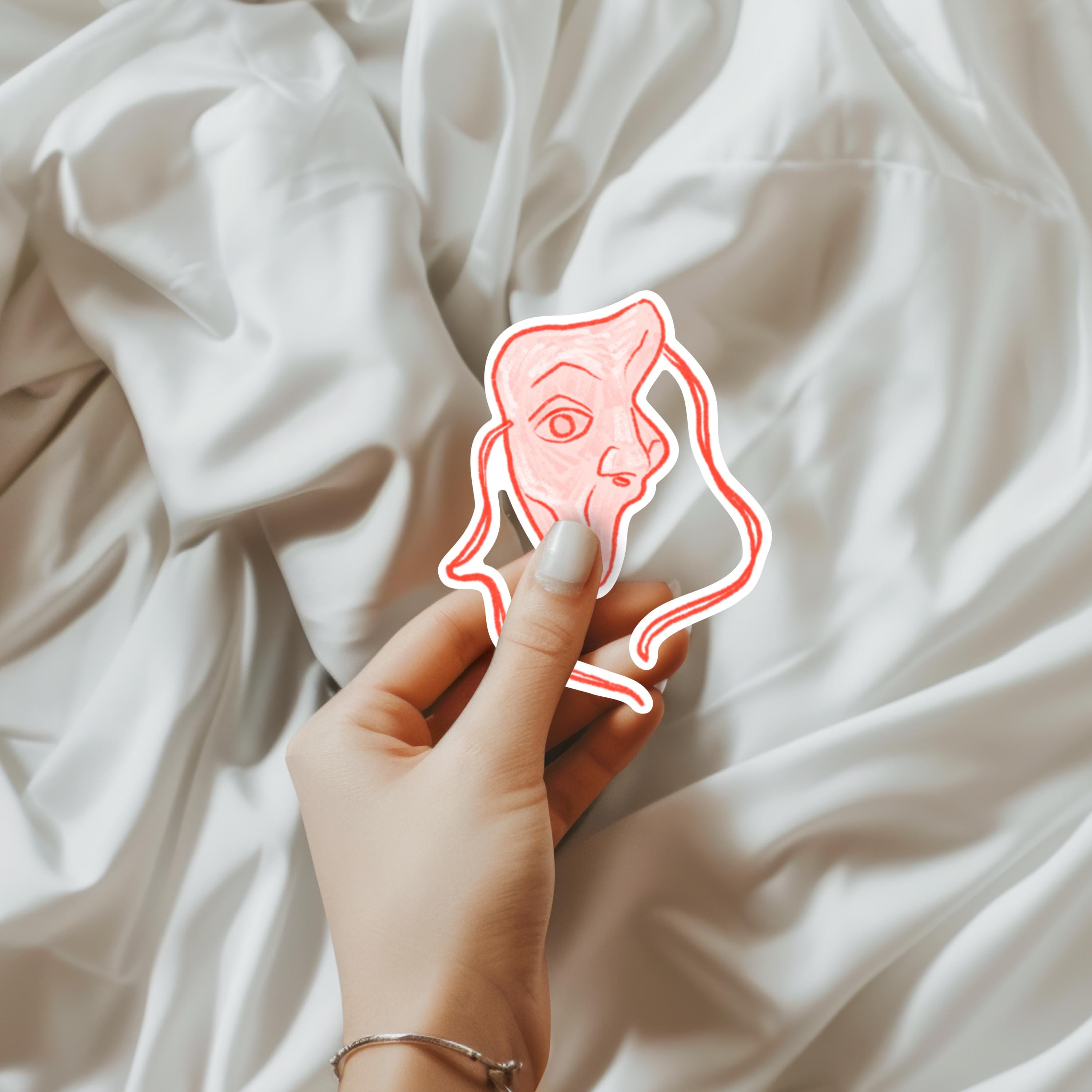 Phantom Mask Sticker: Red Broadway Musical Theater Gift