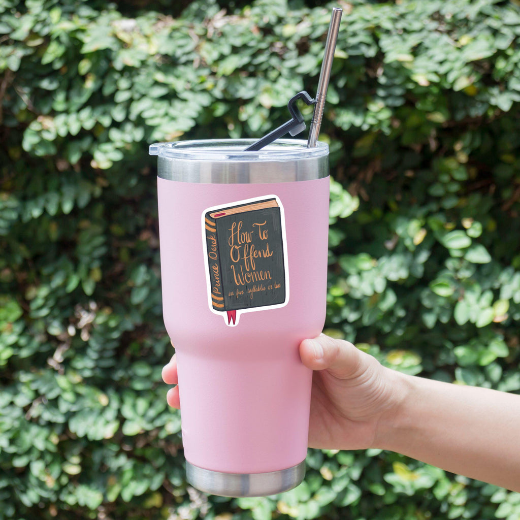 How To Offend Women Sticker Book Shaped Sticker Swan Princess Prince Derek Inspired Gift Idea for 90s Kids Kindle Case Tumbler Decal ST005