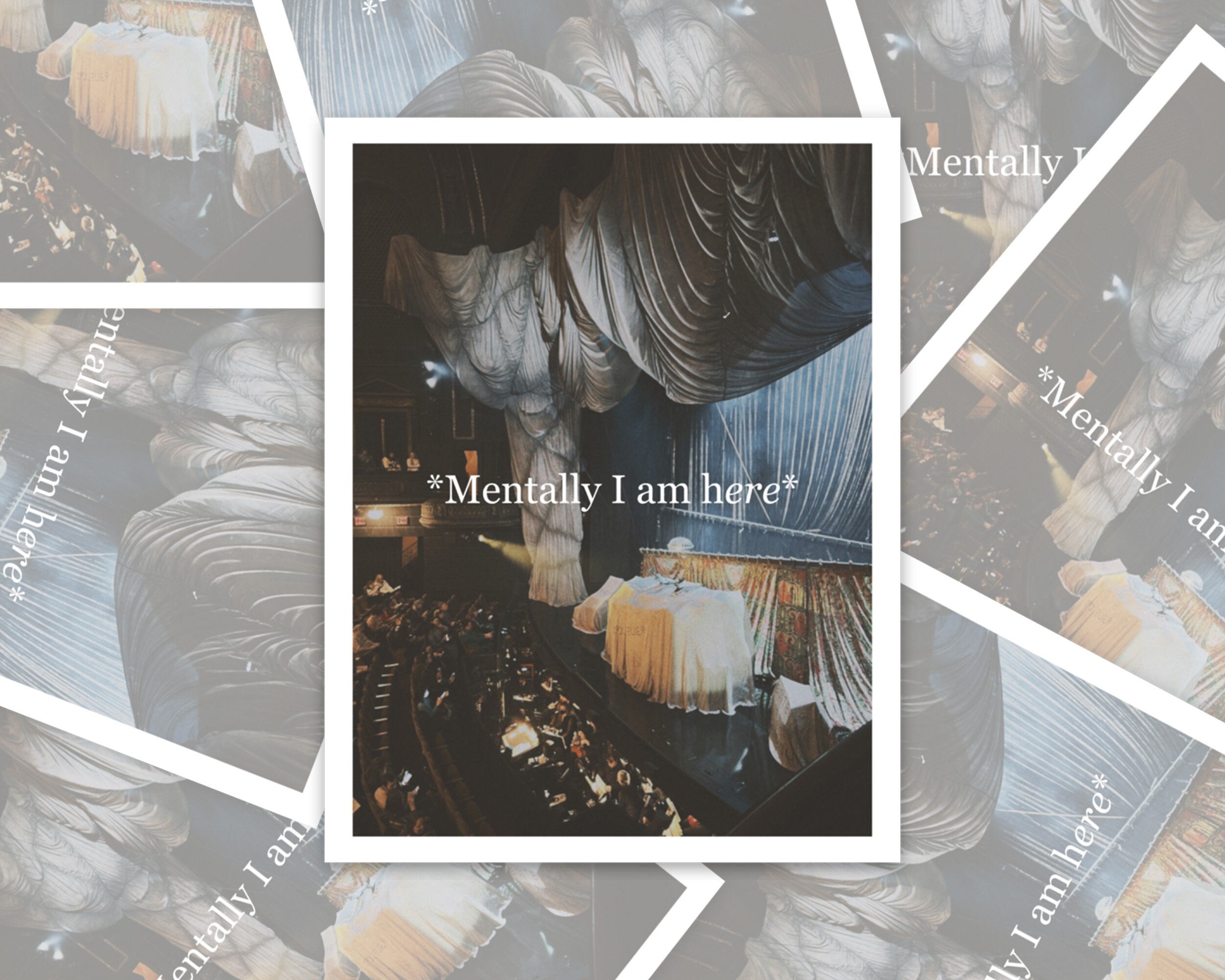 Mentally I am Here at The Phantom of the Opera on Broadway or West End Musical Vinyl Water-proof Sticker Decal ST055