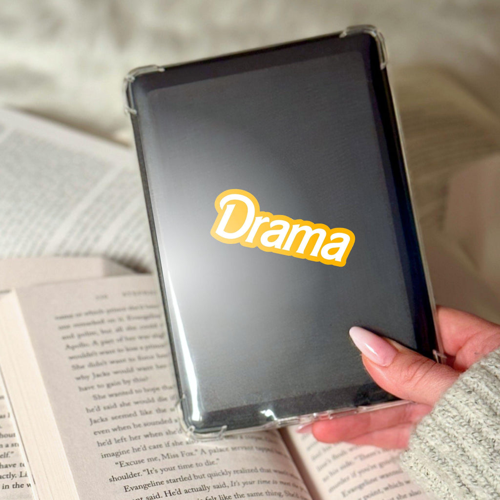 Drama Sticker Yellow Barbie Font with Funny Saying Decal for Laptop Kindle Cover Gift Idea for Friend Drama Department Opening Night ST010