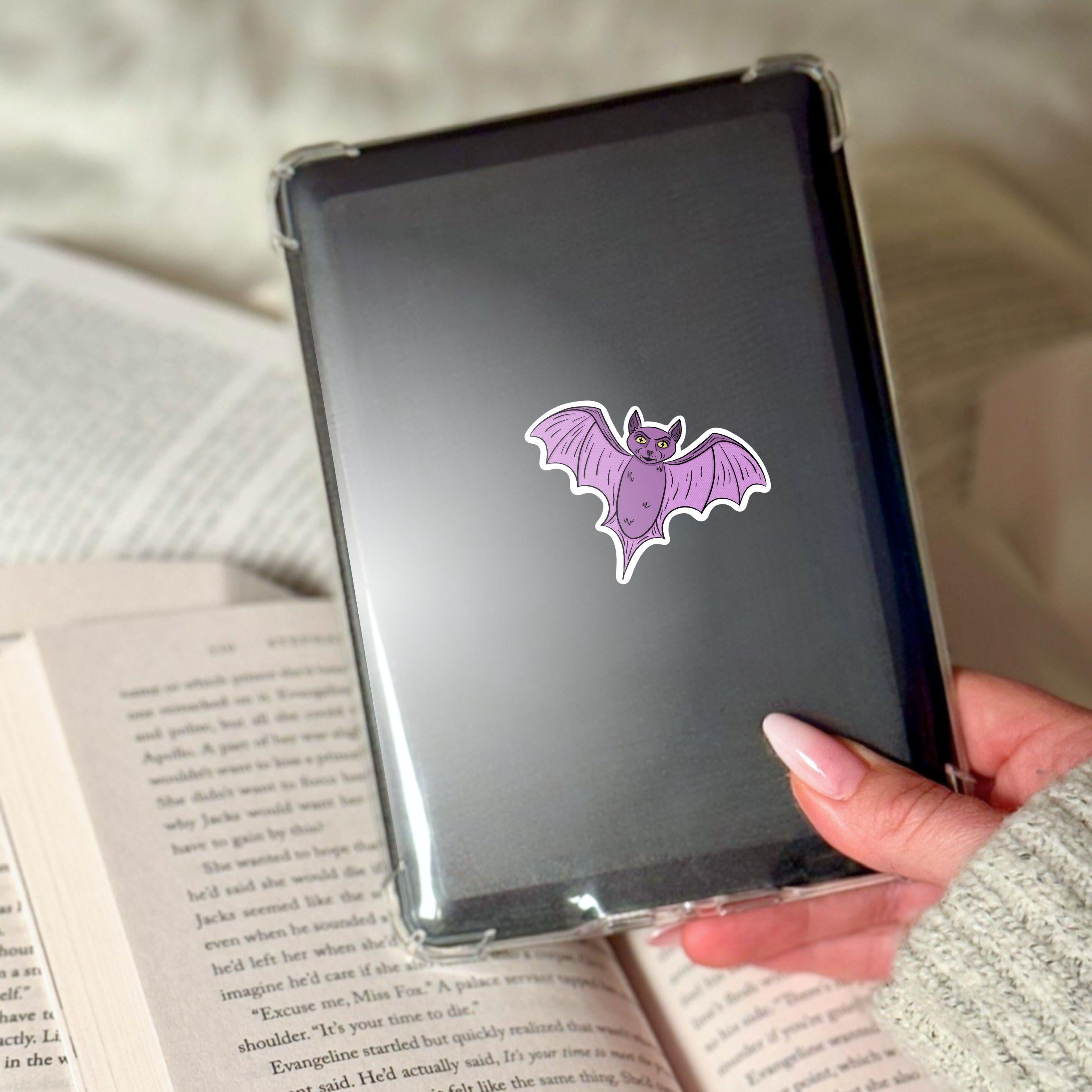 Purple Bat Sticker Cute Spooky Vampire Bat Vinyl Decal for Halloween Decor Water Bottles Laptops and Journals Witchy Goth Aesthetic ST057
