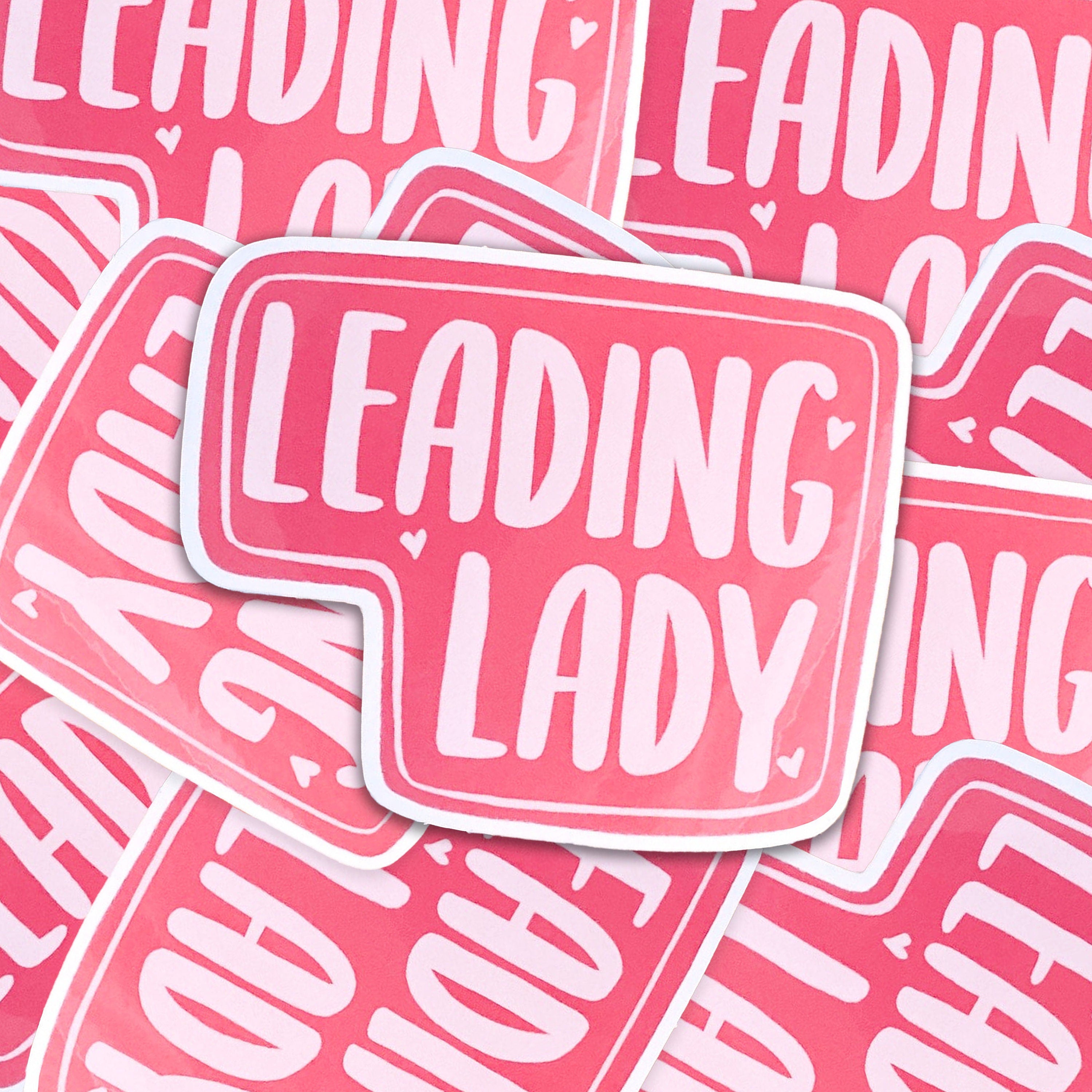 Pink Leading Lady Sticker Girl Power Theater Sticker Gift For Her Female Empowerment Sticker Drama Club Live Stage Performer Decal ST006