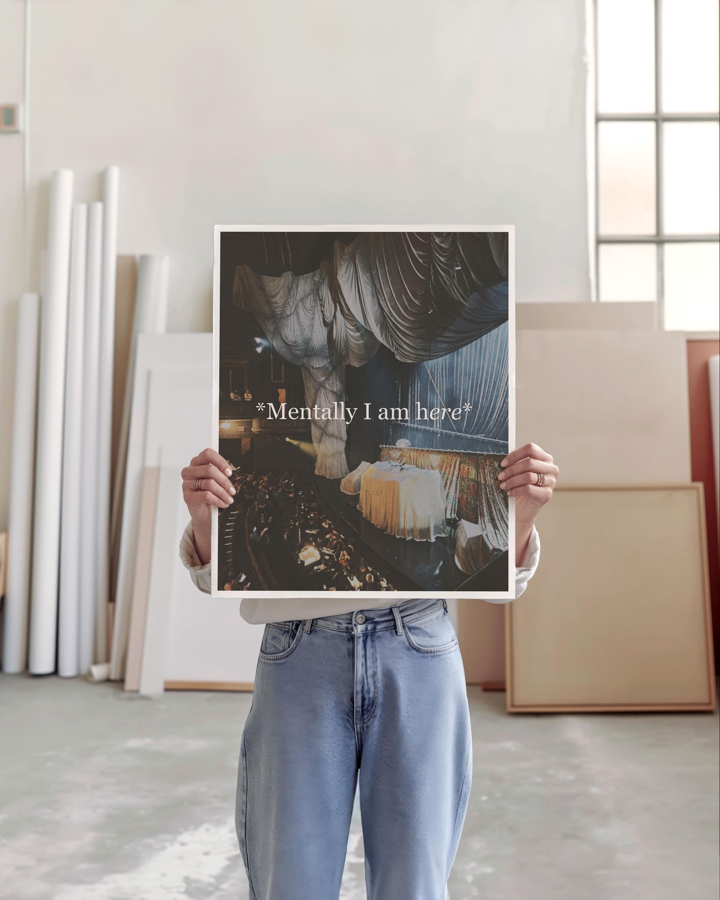 Mentally I Am Here Majestic Theatre Broadway Photography Humorous Musical Theater Phantom of the Opera Home Decor Gallery Wall Illustration