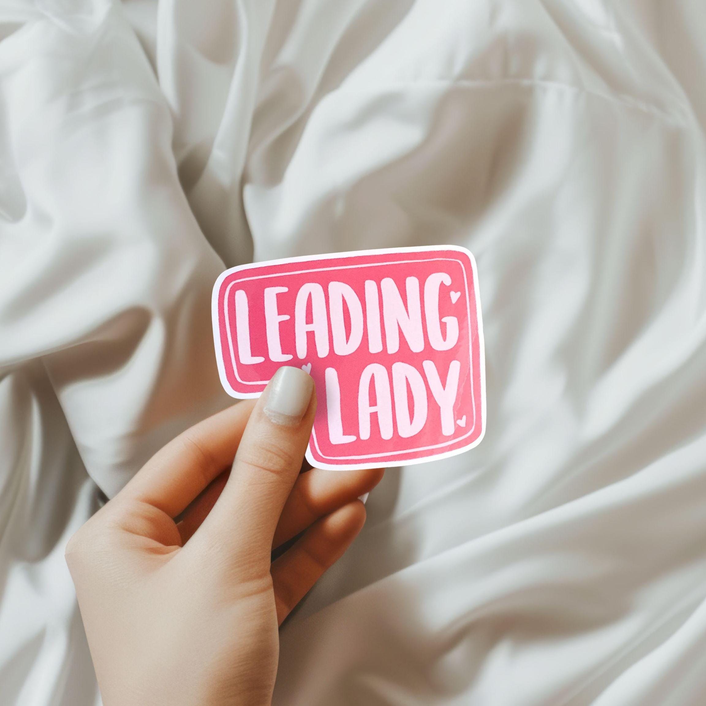 Pink Leading Lady Sticker Girl Power Theater Sticker Gift For Her Female Empowerment Sticker Drama Club Live Stage Performer Decal ST006