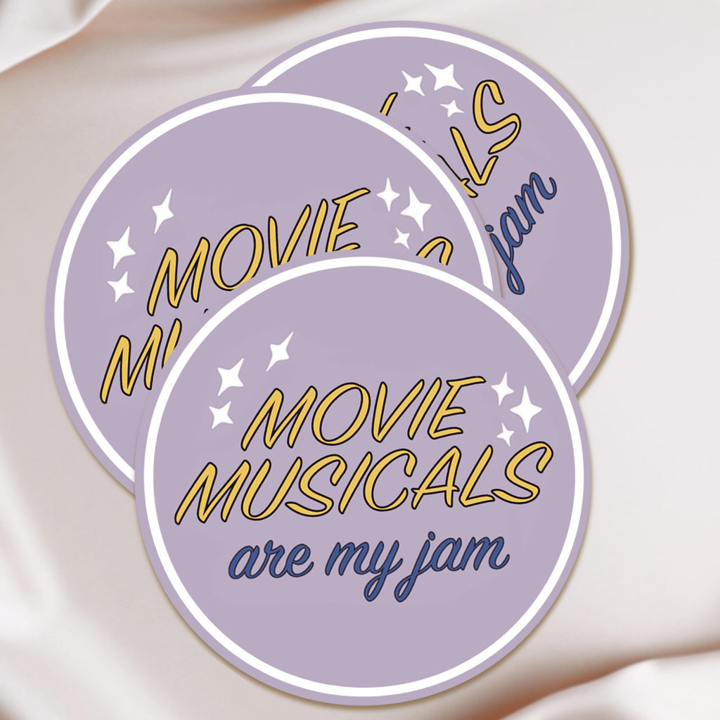 Movie Musicals Are My Jam Sticker for Film Fans of Broadway Show Theater Goer Decal Gift Idea for Her Best Friend Laptop Kindle Cover ST118