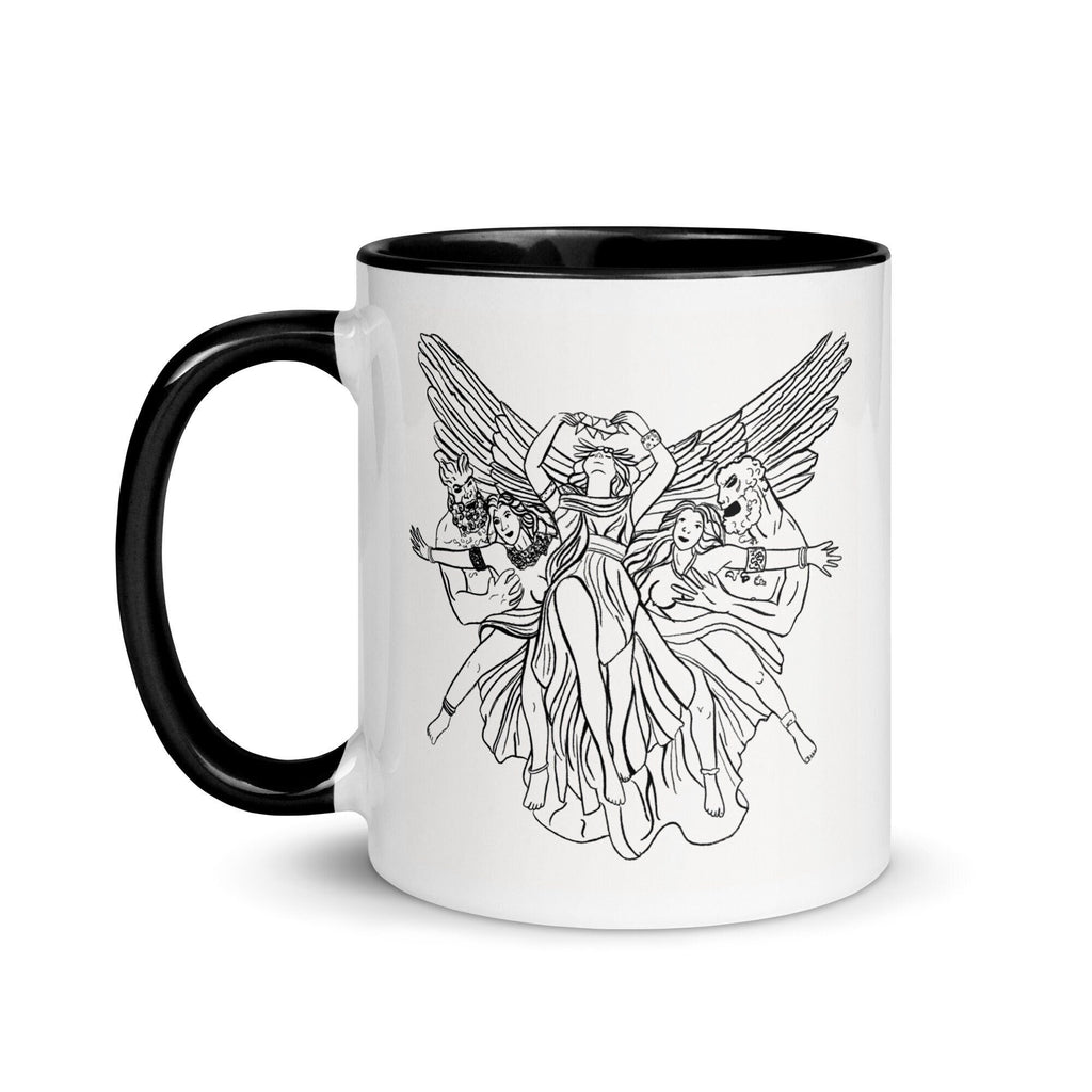 Apollo's Lyre Black and White Black and White Illustration Theatre Broadway Angel Coffee and Tea Mug